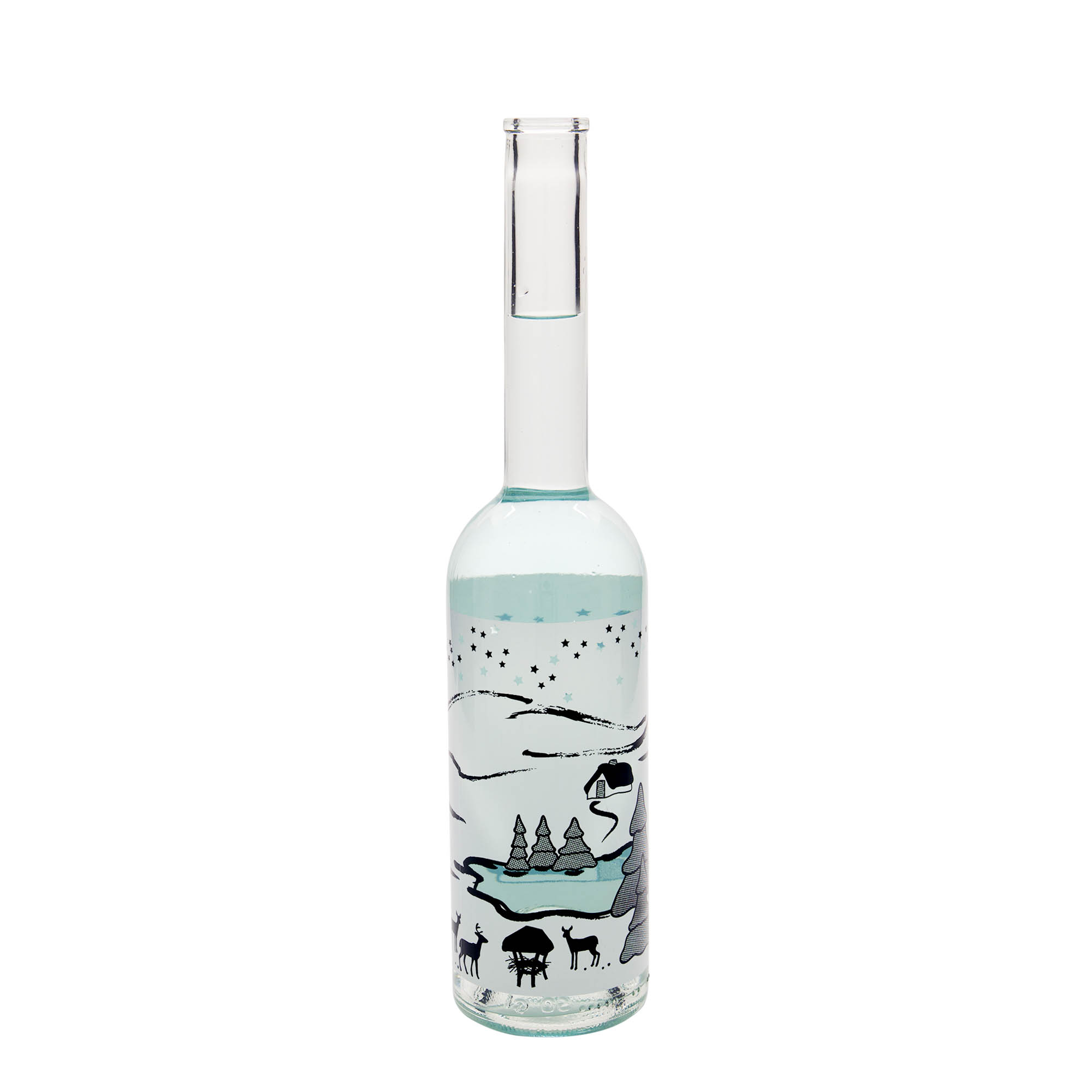 500 ml staklena boca 'Opera', motiv: Zimski san-Bianco, grlo: plutanje 500 ml staklena boca 'Opera', motiv: Zimski san-Bianco, grlo: plutanje