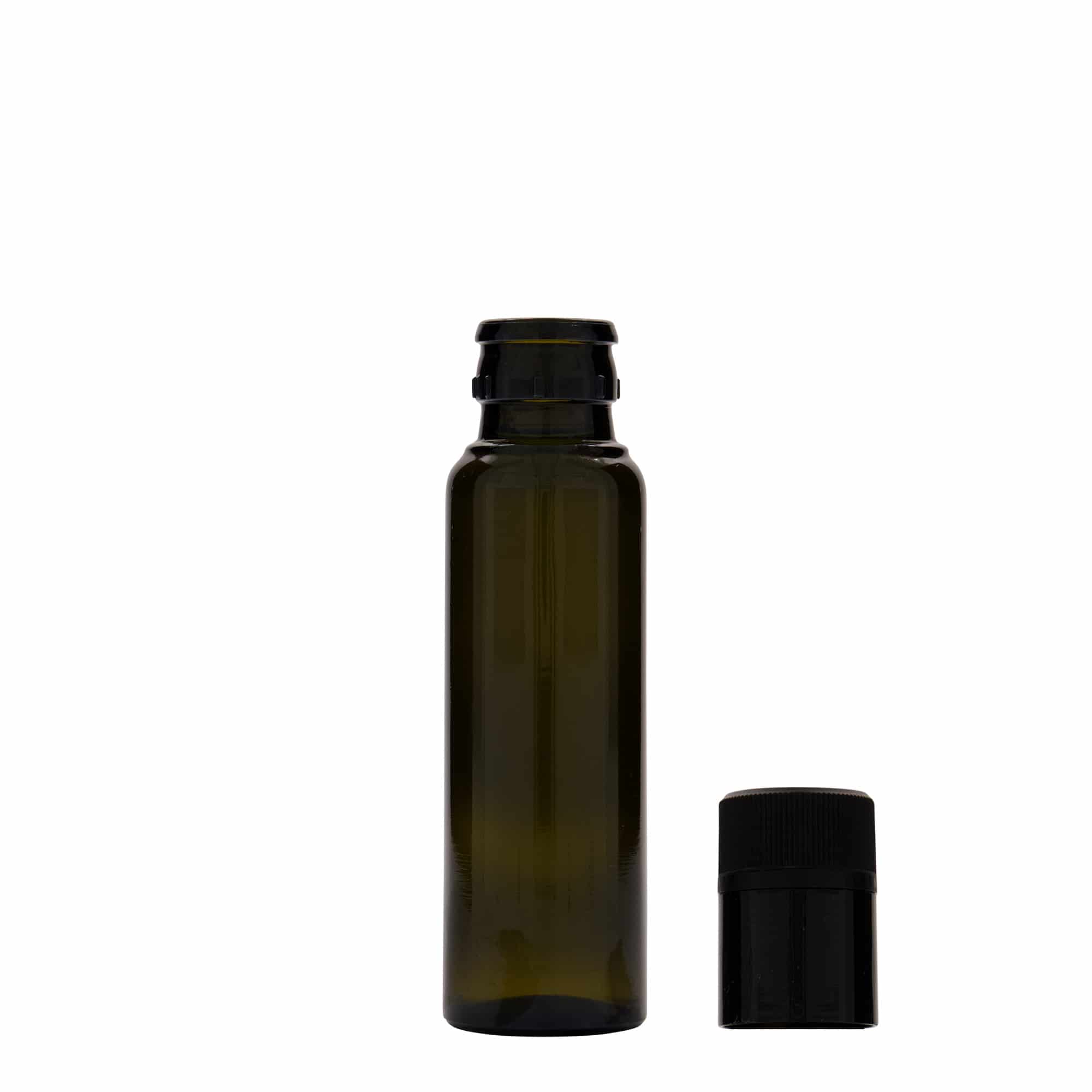 Boca za ocat/ulje 100 ml 'Willy New', staklo, antikno zelena, otvor: DOP