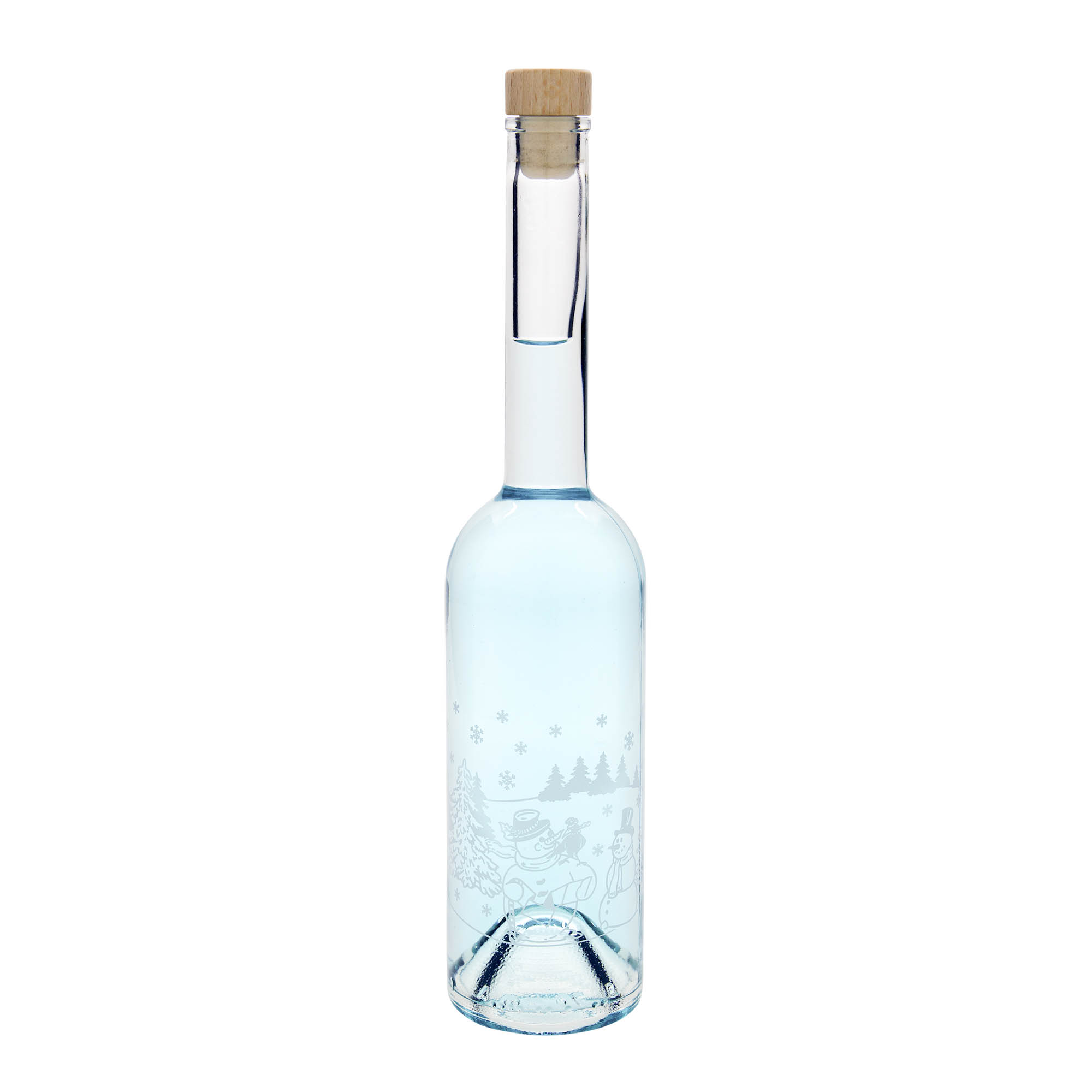 500 ml staklena boca 'Opera', motiv: boca snjegovića, otvor: plutani čep 500 ml staklena boca 'Opera', motiv: boca snjegovića, otvor: plutani čep