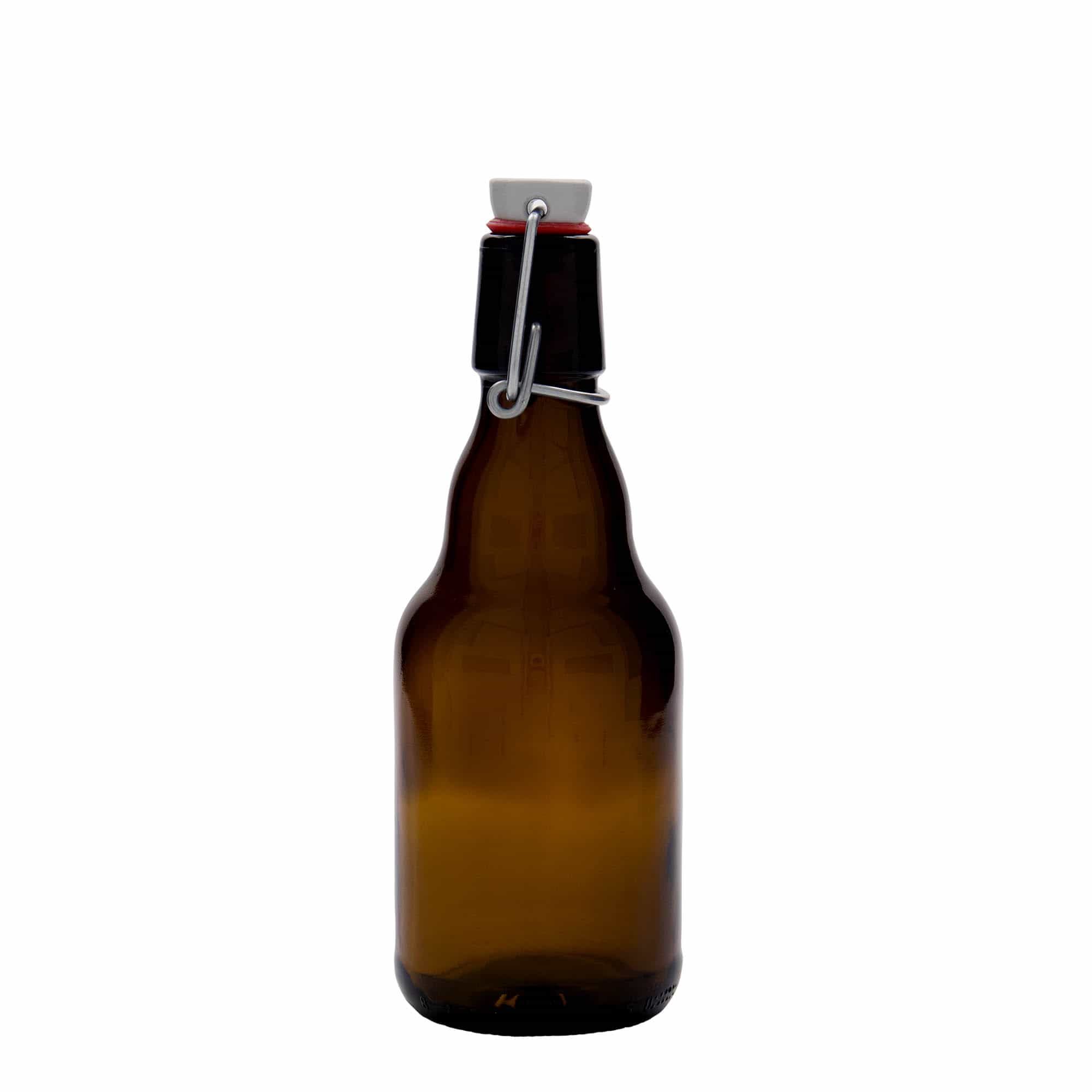 330 ml pivska boca 'Steinie', staklo, smeđa, grlo: zatvarač s kopčom