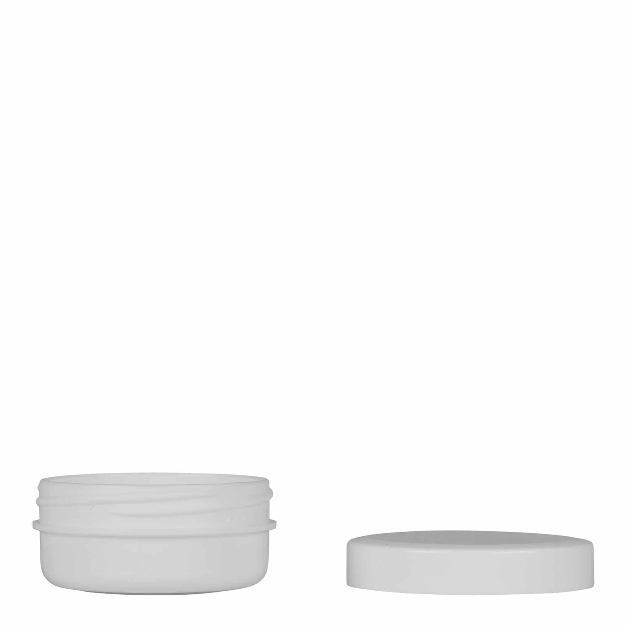 12 ml plastična posuda 'White Line', PP, bijela, otvor: navojni zatvarač