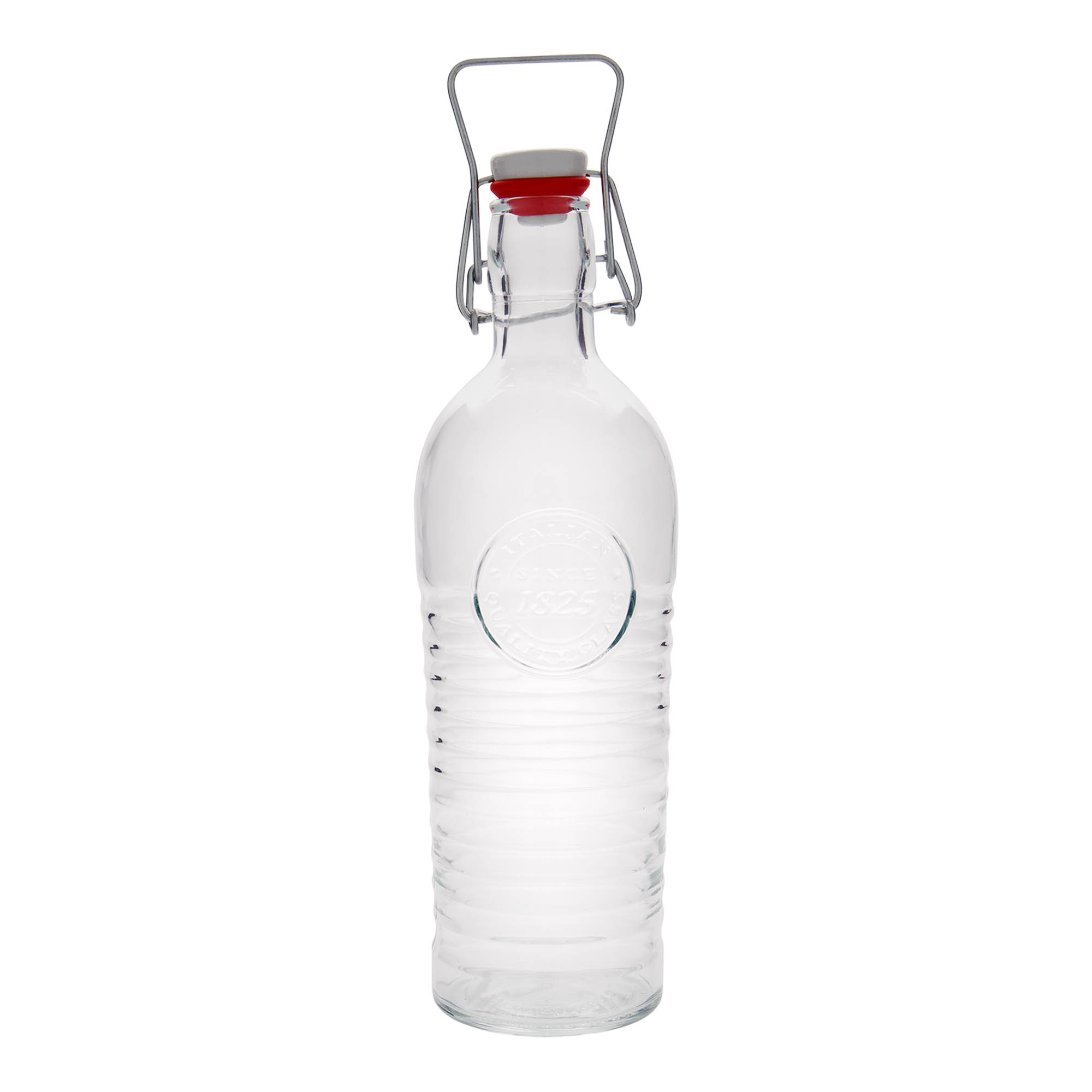 1.200 ml staklena boca 'Officina 1825', grlo: zatvarač s kopčom