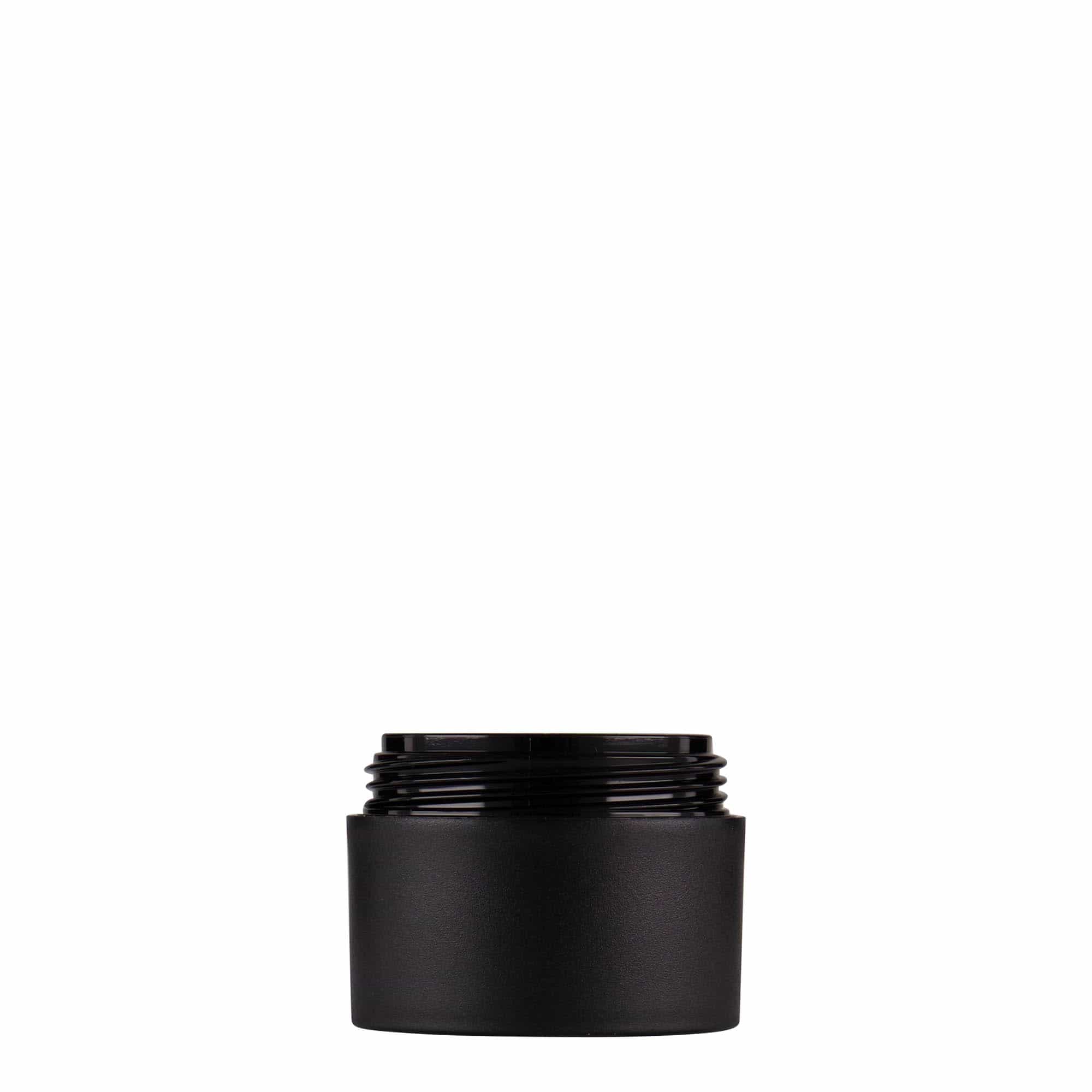 15 ml plastična posuda 'Antonella', PP, crna, otvor: navojni zatvarač