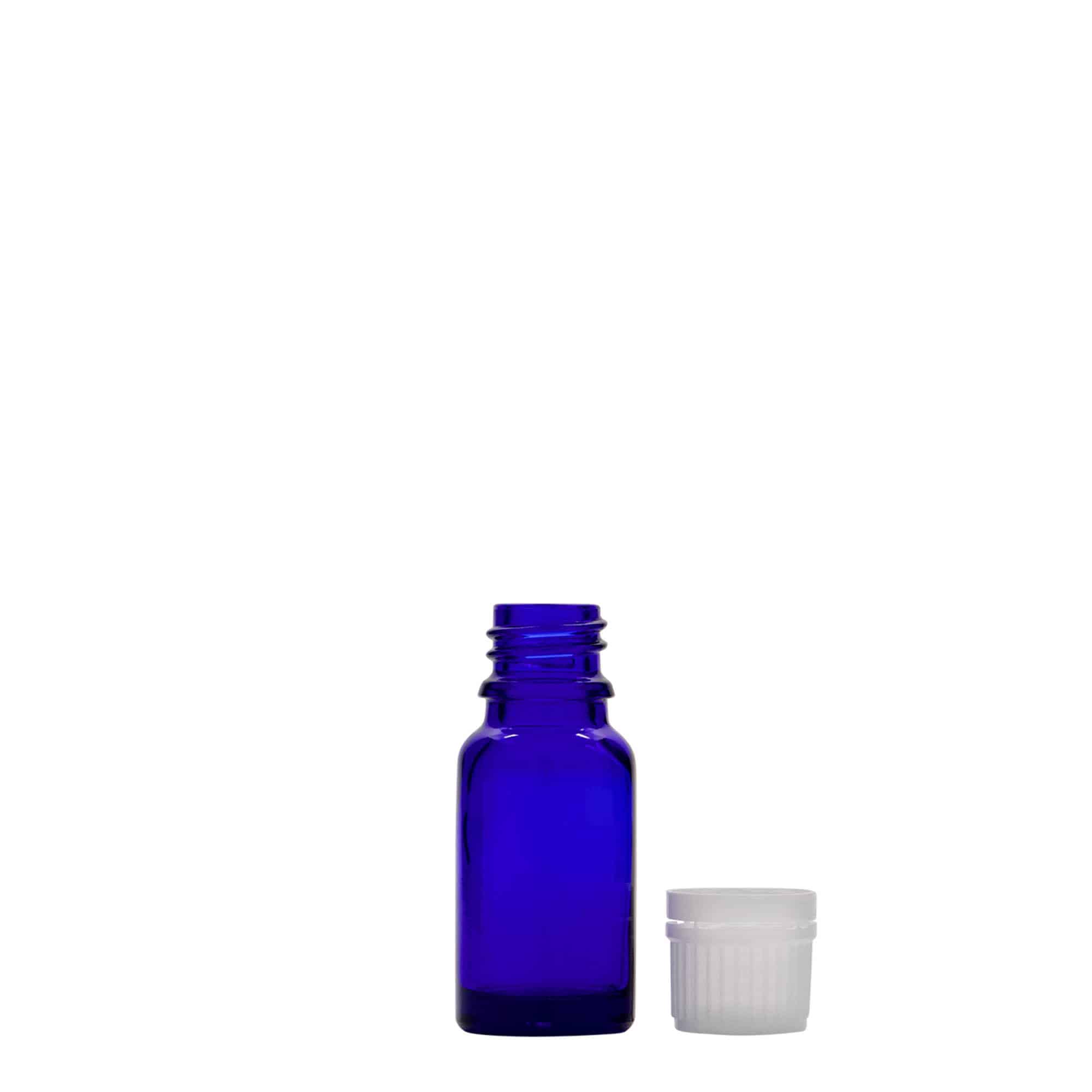 10 ml medicinska bočica, staklo, kraljevsko plava, grlo: DIN 18 10 ml medicinska bočica, staklo, kraljevsko plava, grlo: DIN 18