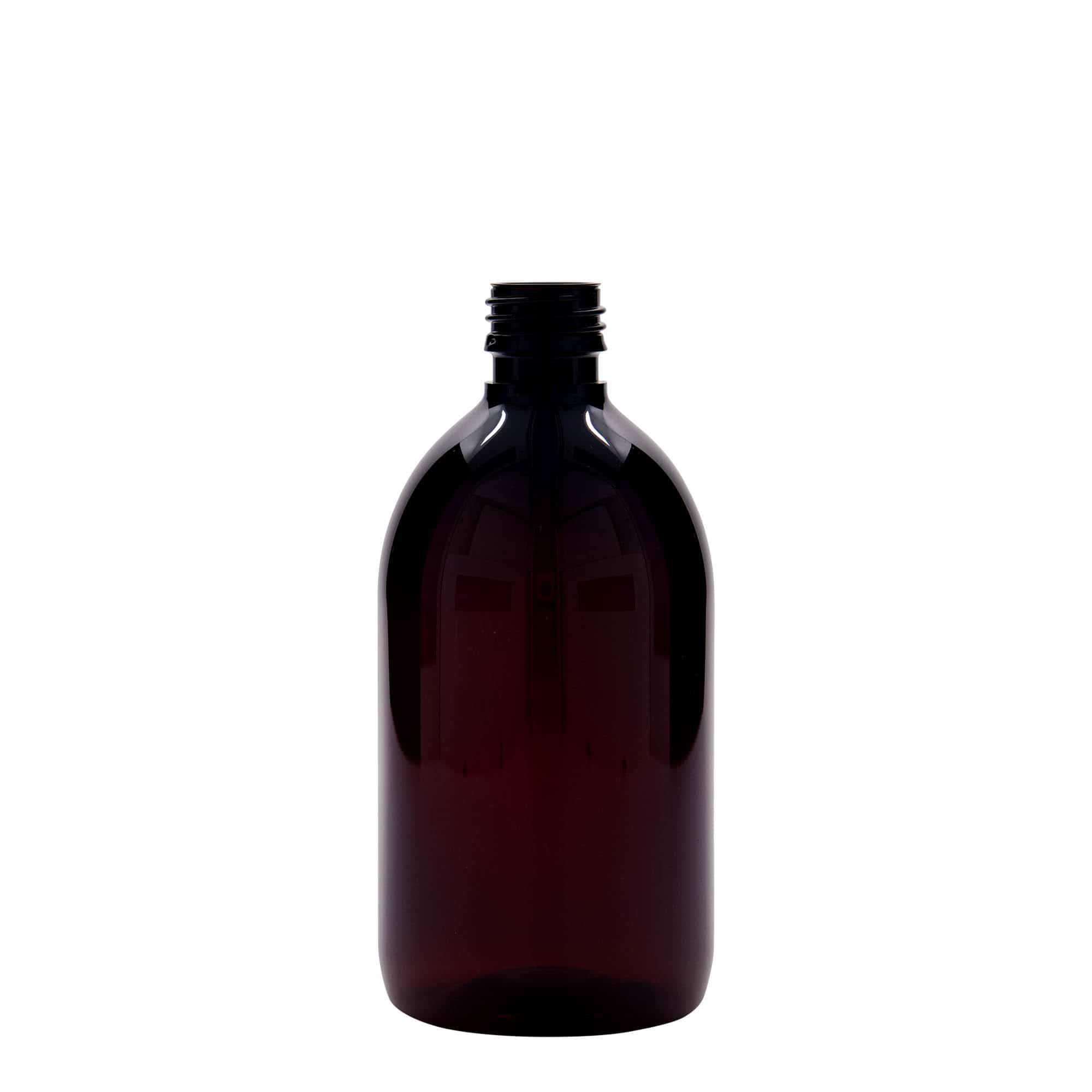 PET farmaceutska boca 500 ml, smeđa, plastika, otvor: PP 28 PET farmaceutska boca 500 ml, smeđa, plastika, otvor: PP 28