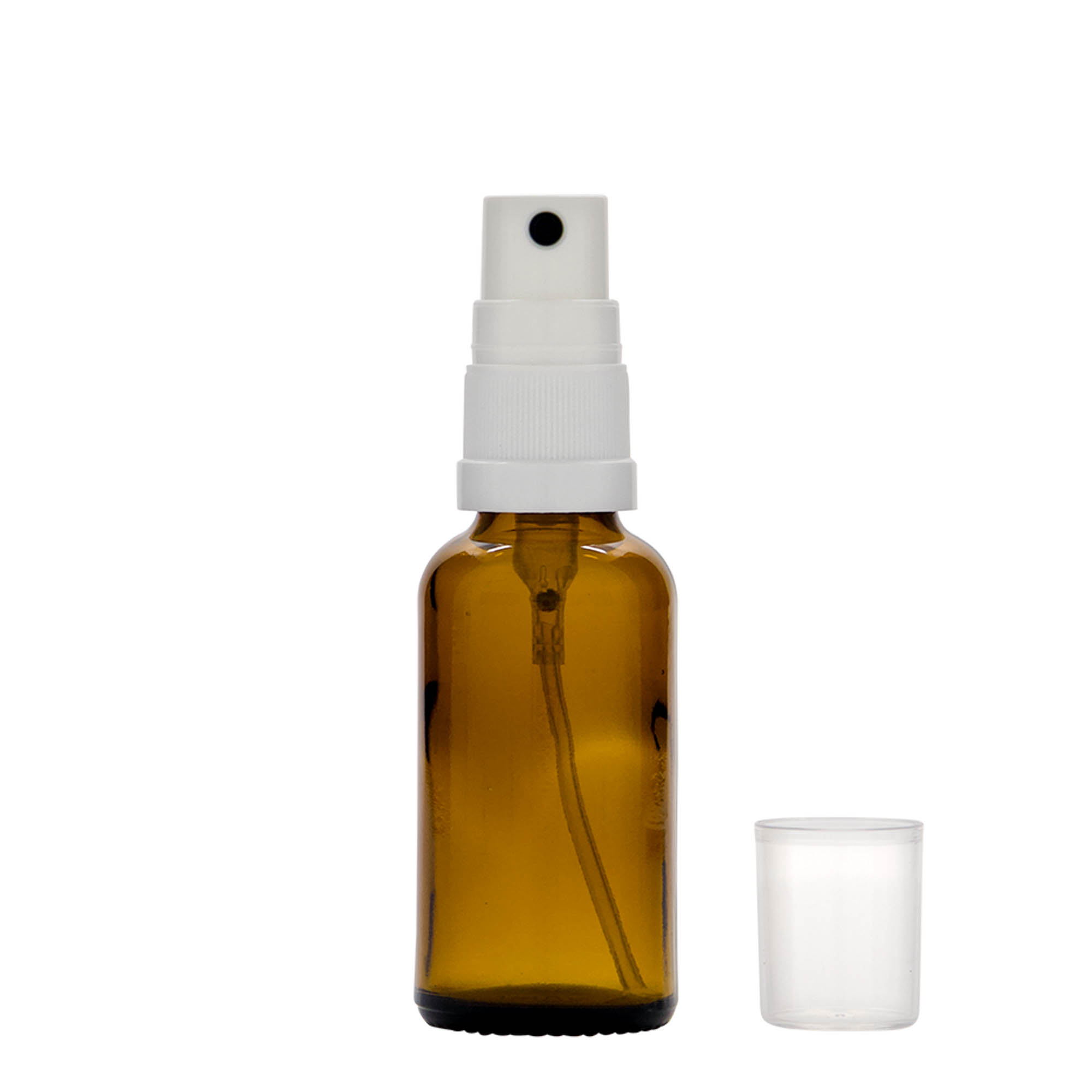 30 ml bočica za prskanje, medicinska, staklena, smeđa, grlo: DIN 18 30 ml bočica za prskanje, medicinska, staklena, smeđa, grlo: DIN 18