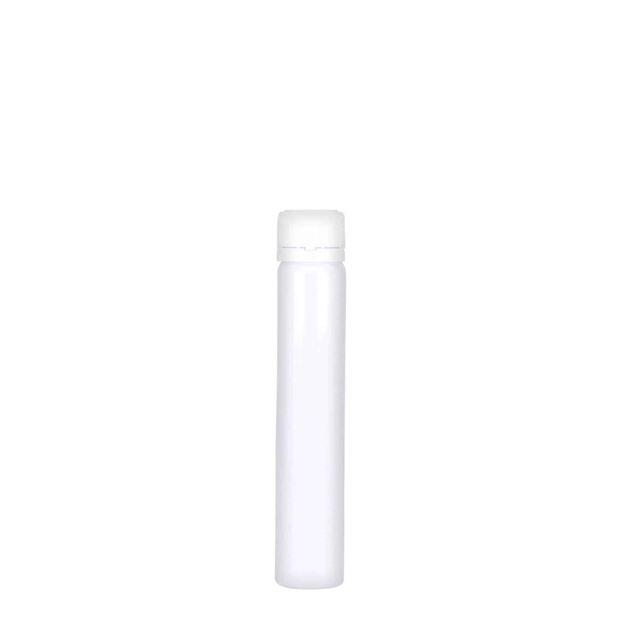25 ml PET-cjevčica, plastika, bijela, otvor: navojni zatvarač