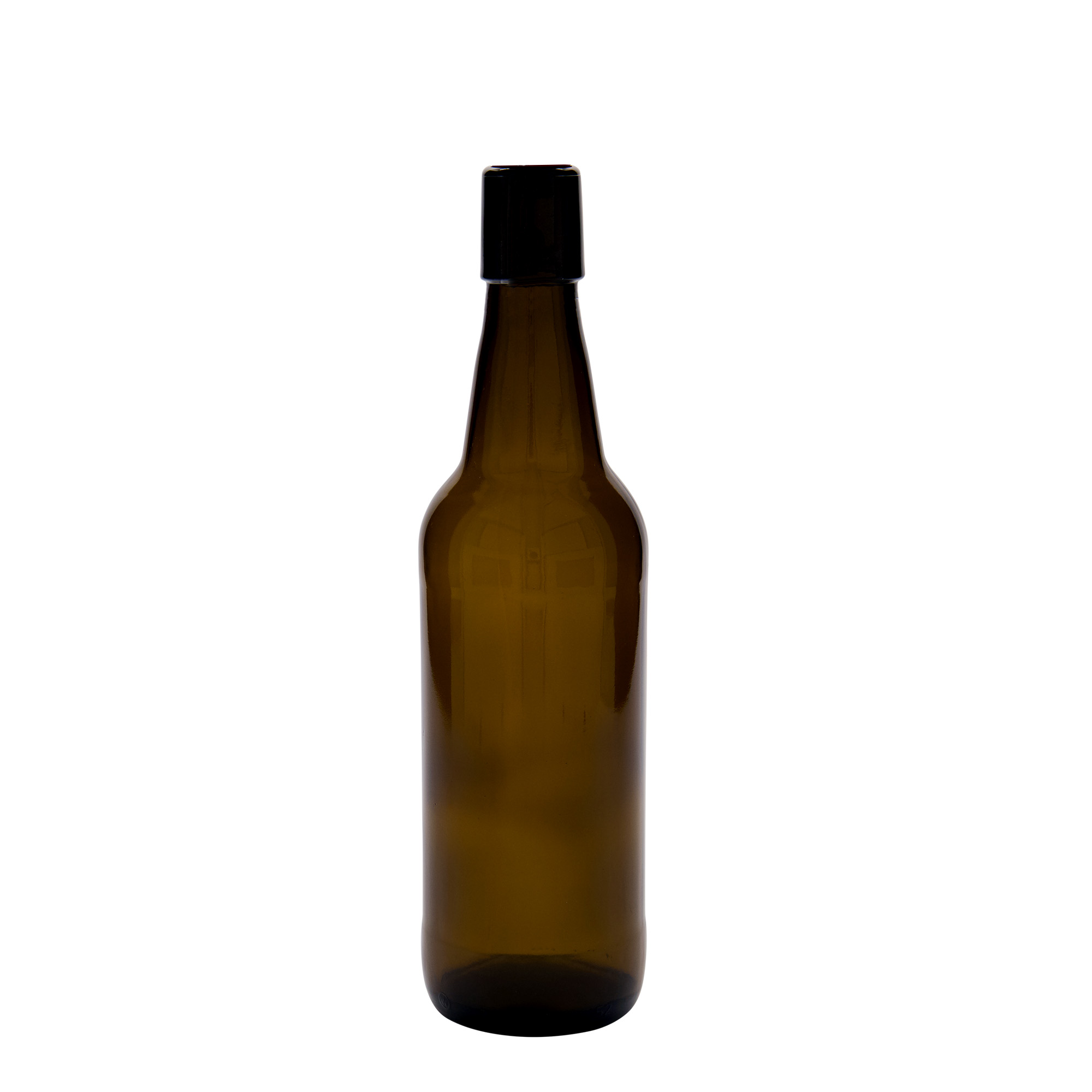 500 ml boca za pivo, staklena, smeđa, otvor: preklopni zatvarač