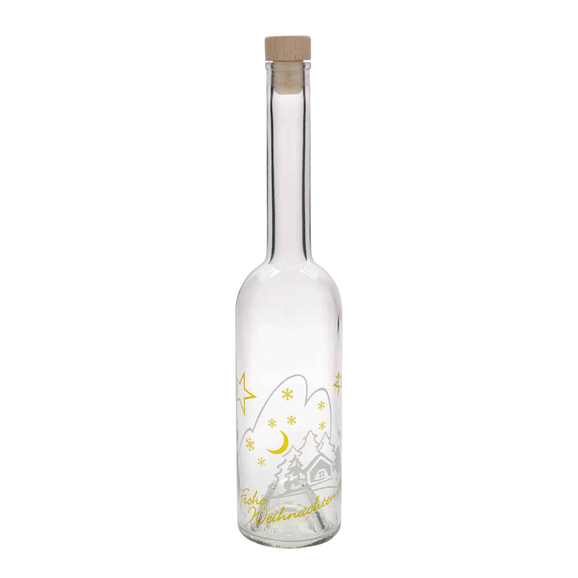 500 ml staklena boca 'Opera', motiv: božićna idila, otvor: pluta