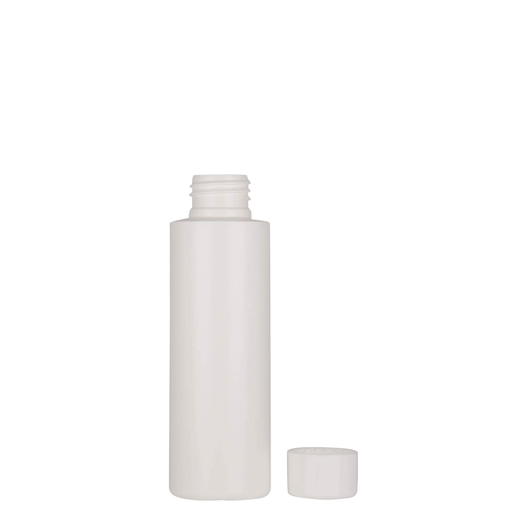 100 ml plastična boca 'Pipe', zeleni HDPE, bijela, grlo: 24/410