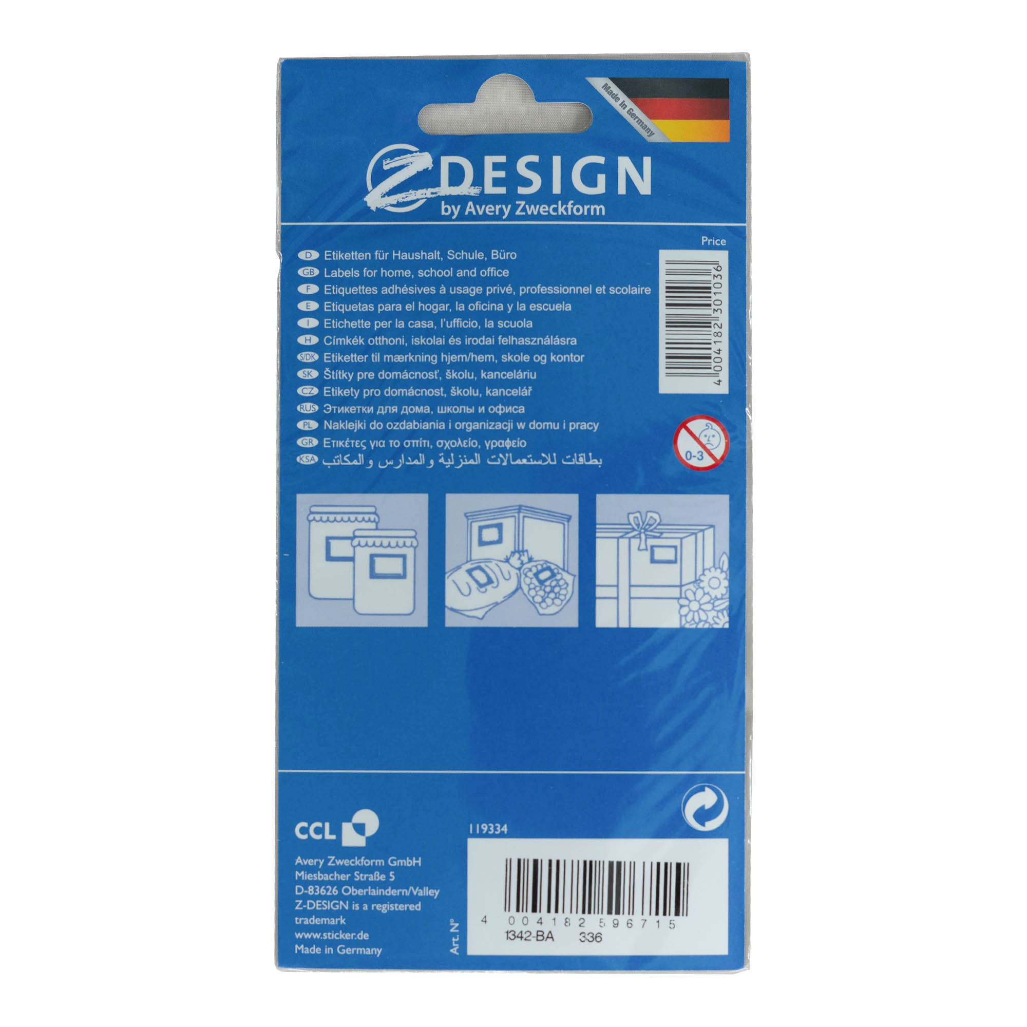 Zweckform naljepnice 'Okvir Voće', pravokutne, papir, višebojne