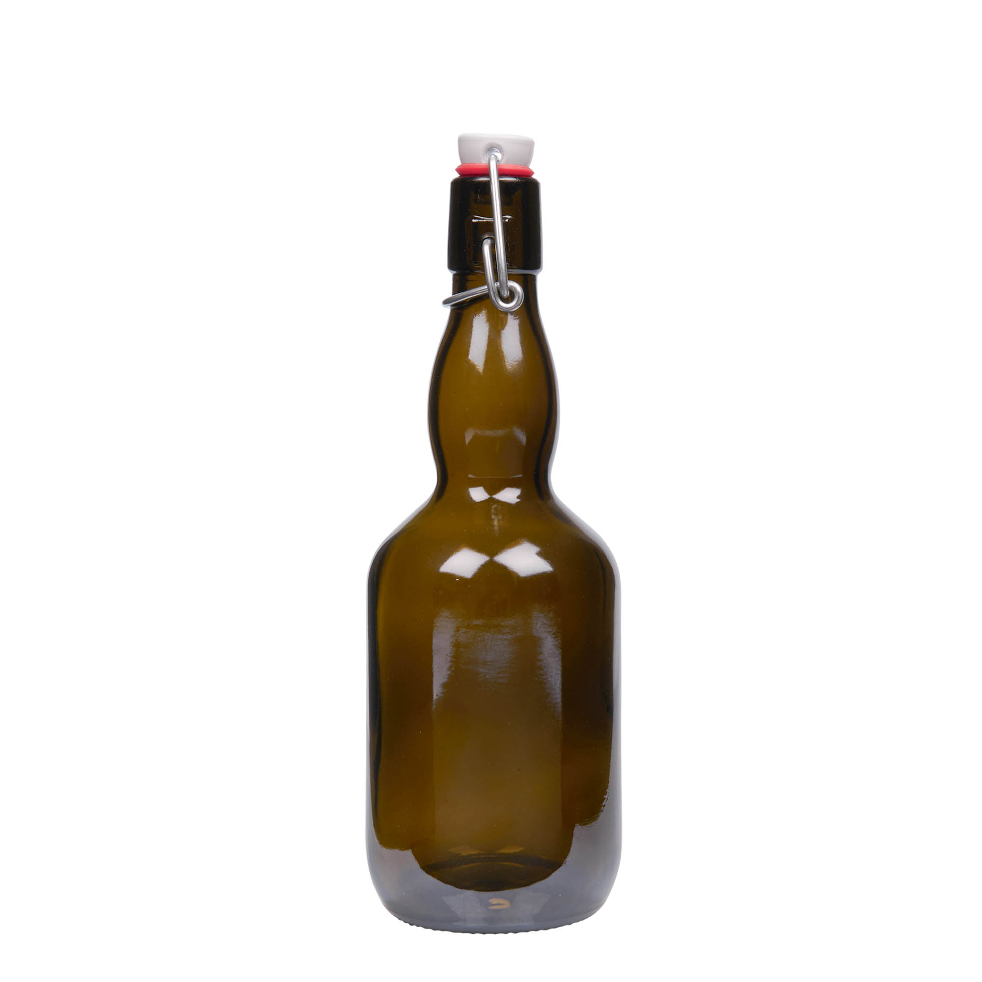 500 ml boca za pivo s grlom, staklo, antikno zeleno, otvor: zatvarač s kopčom 500 ml boca za pivo s grlom, staklo, antikno zeleno, otvor: zatvarač s kopčom