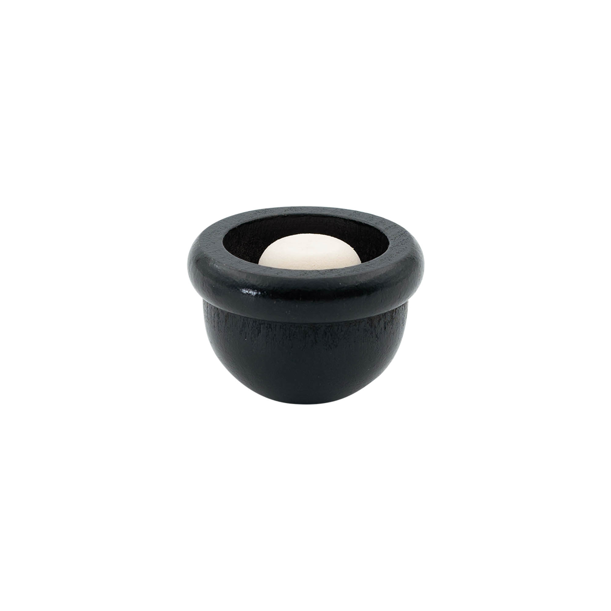 Čep s drškom 19 mm "Dinja", drvo/PE, crni, za otvor: Čep Čep s drškom 19 mm "Dinja", drvo/PE, crni, za otvor: Čep