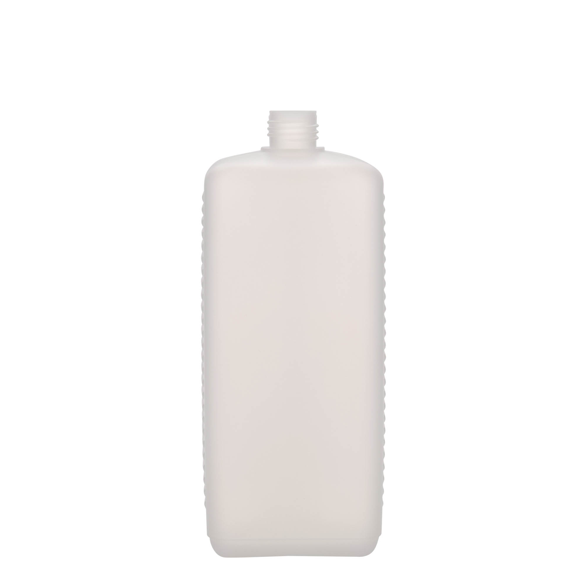 1.000 ml kanister boca, pravokutna, HDPE plastika, prirodna, grlo: DIN 25 EPE