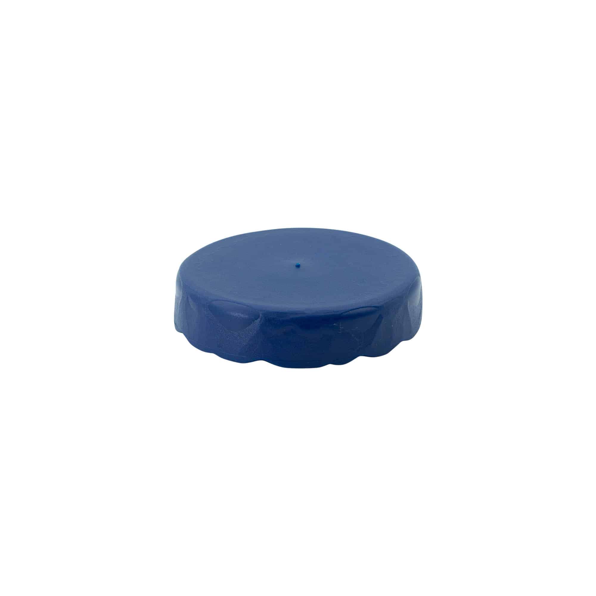 Poklopac s naborom za usku grlu keramičke posude, HDPE plastika, plava