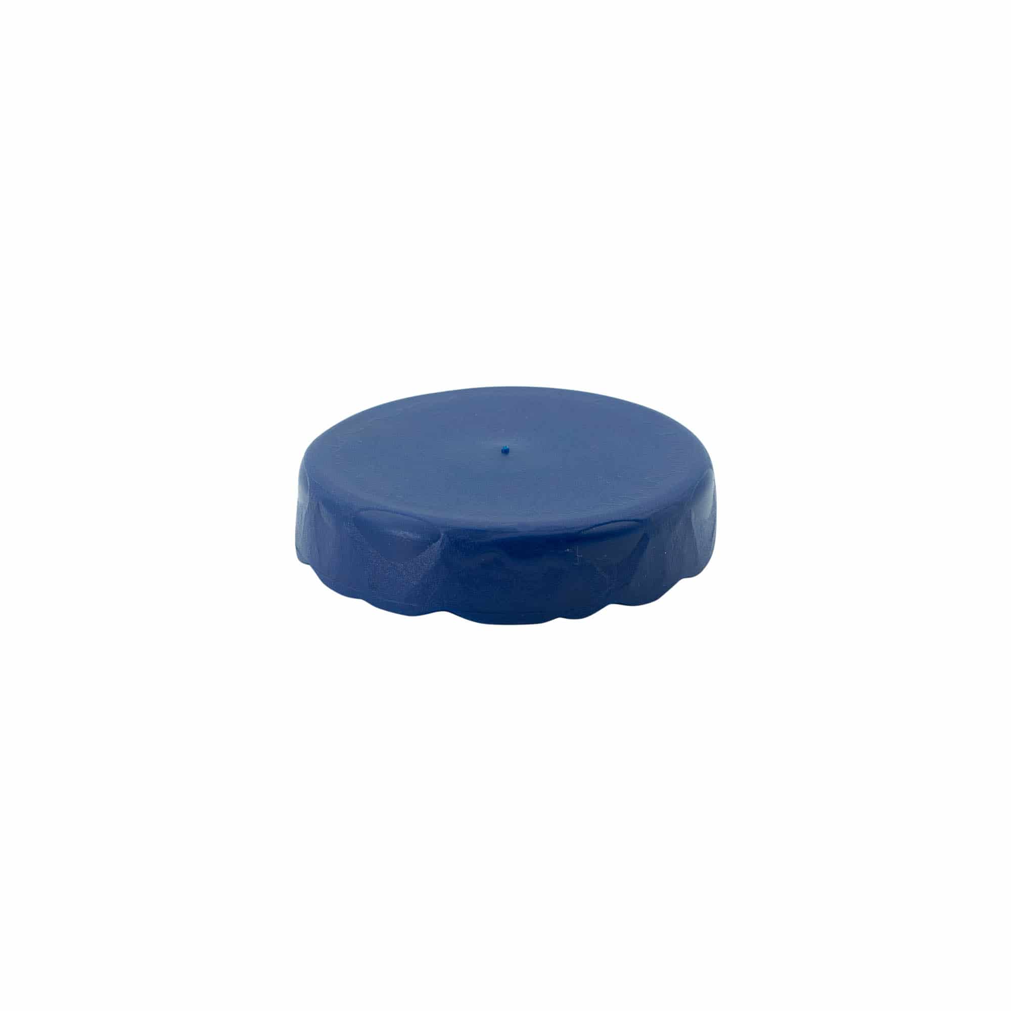 Poklopac s naborom za usku grlu keramičke posude, HDPE plastika, plava