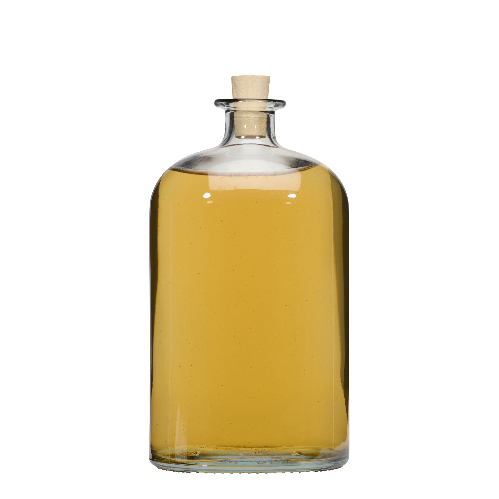 1.000 ml staklena boca 'Dundee', ovalna, otvor: pluta 1.000 ml staklena boca 'Dundee', ovalna, otvor: pluta