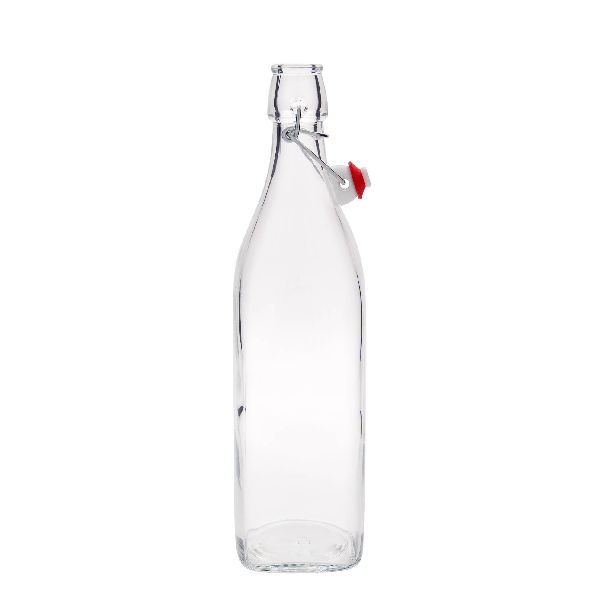 1.000 ml staklena boca 'Swing, četvrtasta, grlo: zatvarač s kopčom'