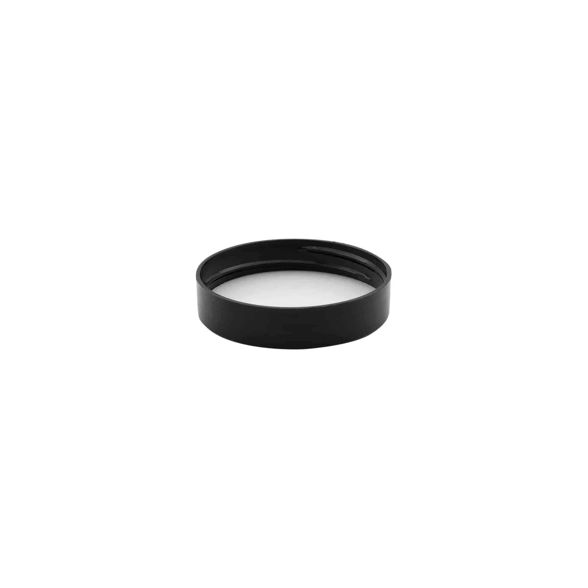 Zatvarač na navoj, PP plastika, crni, za grlo: 48/400