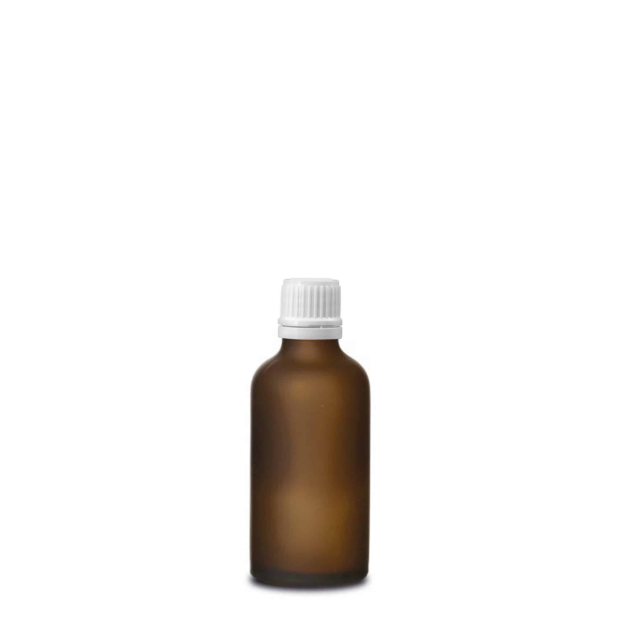 50 ml medicinska bočica, staklo, smeđa matirana, grlo: DIN 18