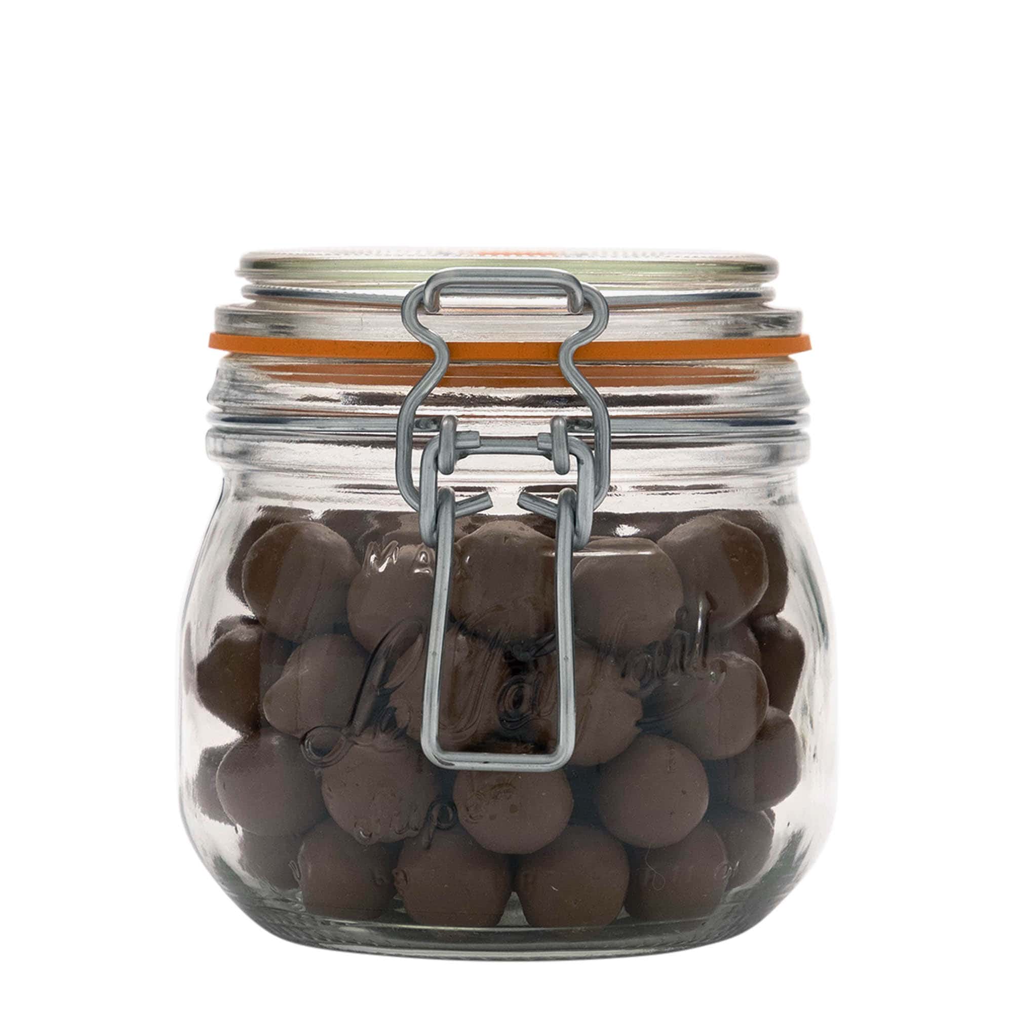 500 ml staklenka s metalnim zatvaračem 'Le Parfait Super Bocal', otvor: metalni zatvarač s kopčom 500 ml staklenka s metalnim zatvaračem 'Le Parfait Super Bocal', otvor: metalni zatvarač s kopčom