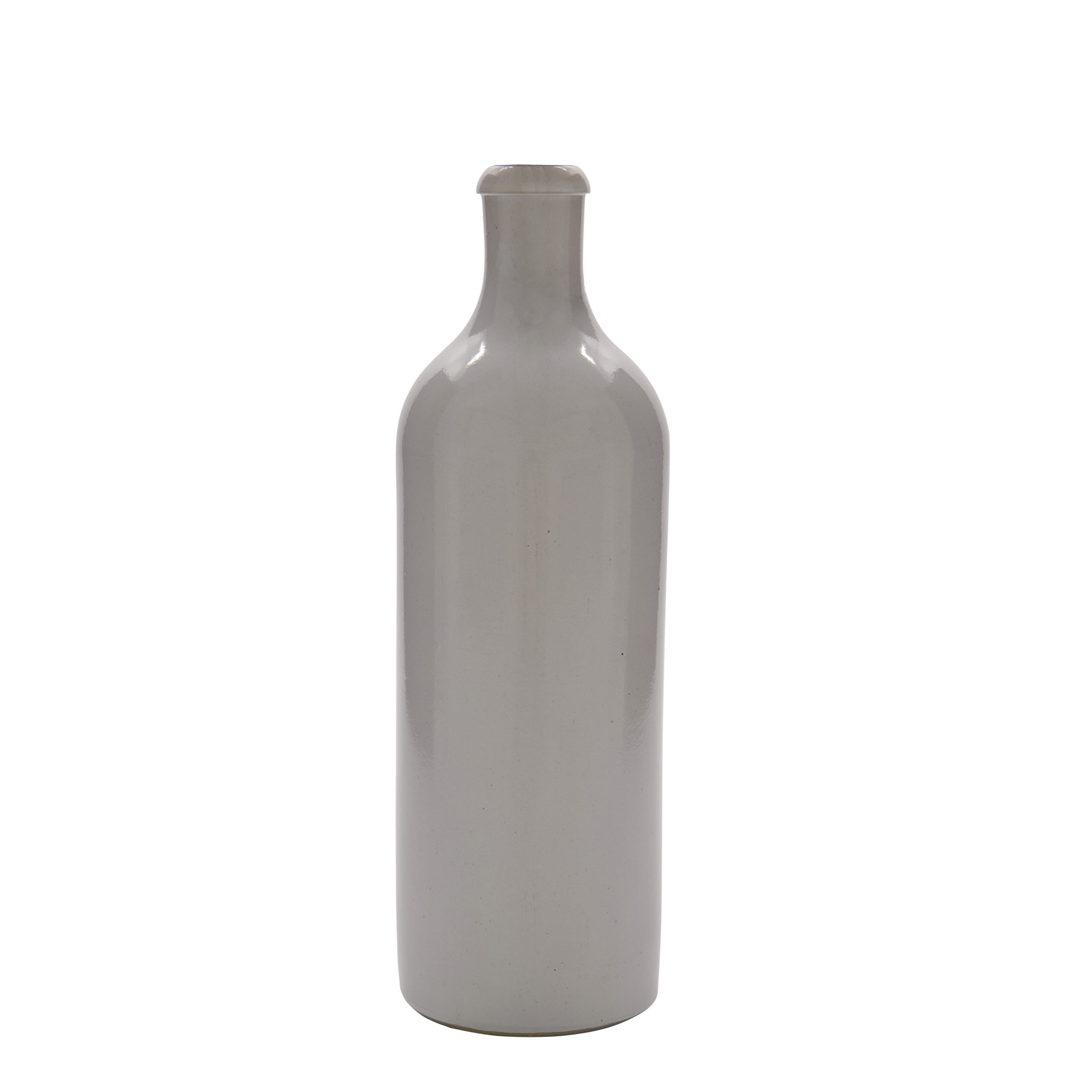 750 ml glineni vrč, kamenina, bijeli, otvor: zatvarač s kopčom