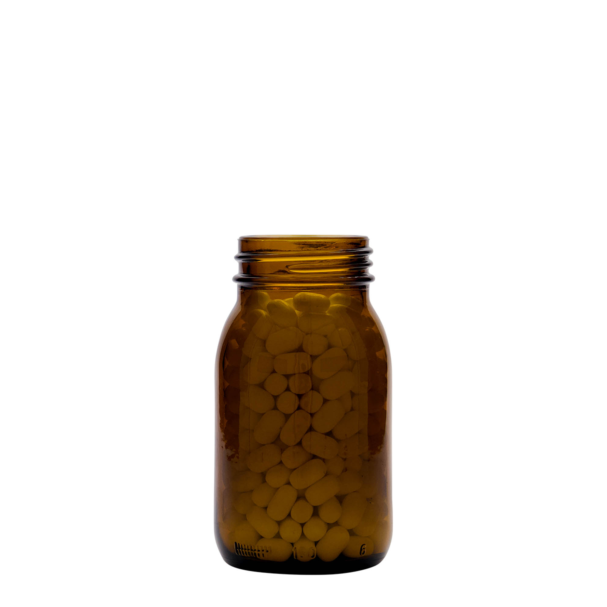 150 ml staklena boca širokog grla, smeđa, otvor: DIN 45 150 ml staklena boca širokog grla, smeđa, otvor: DIN 45