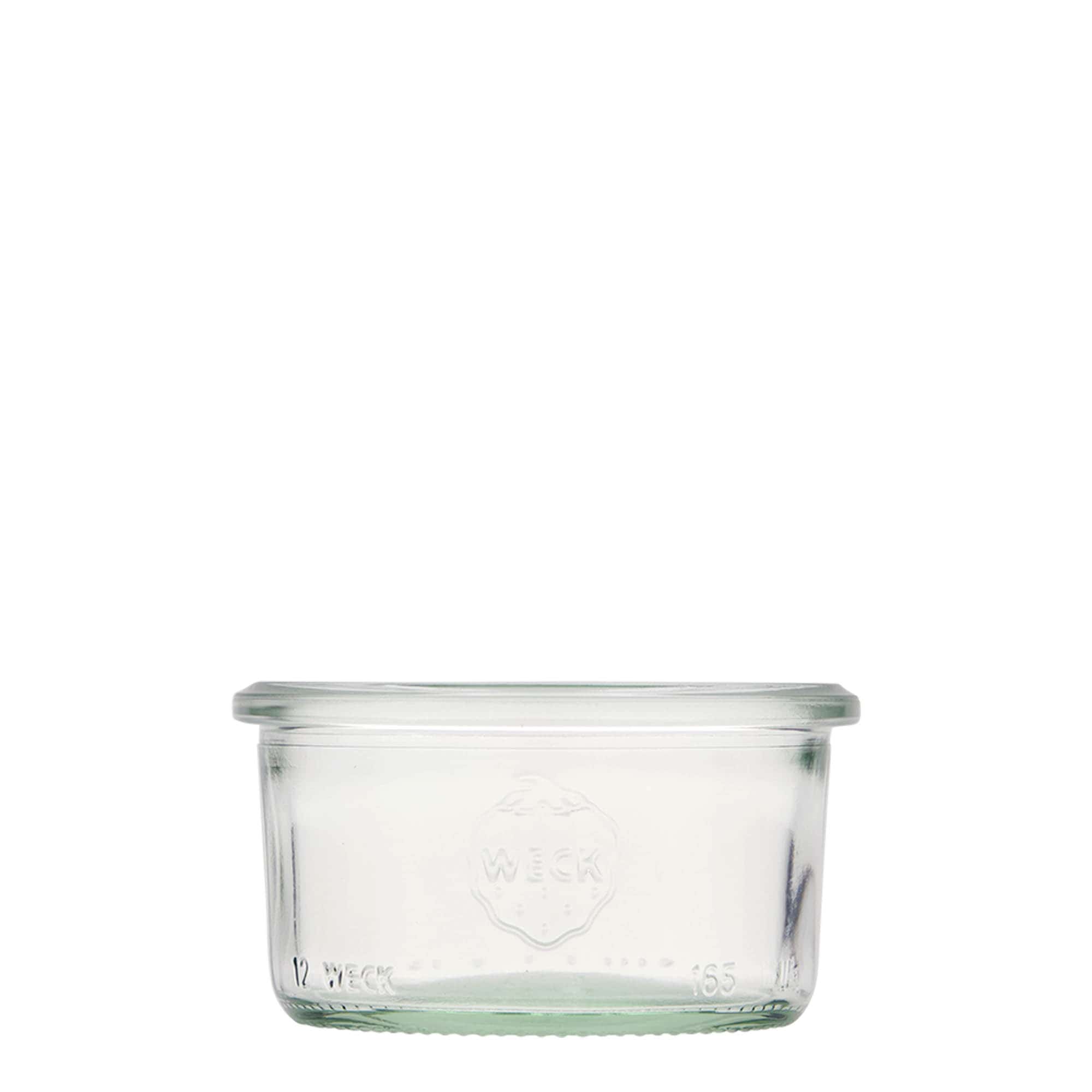 165 ml WECK-staklenka s prelivom, otvor: okrugli rub