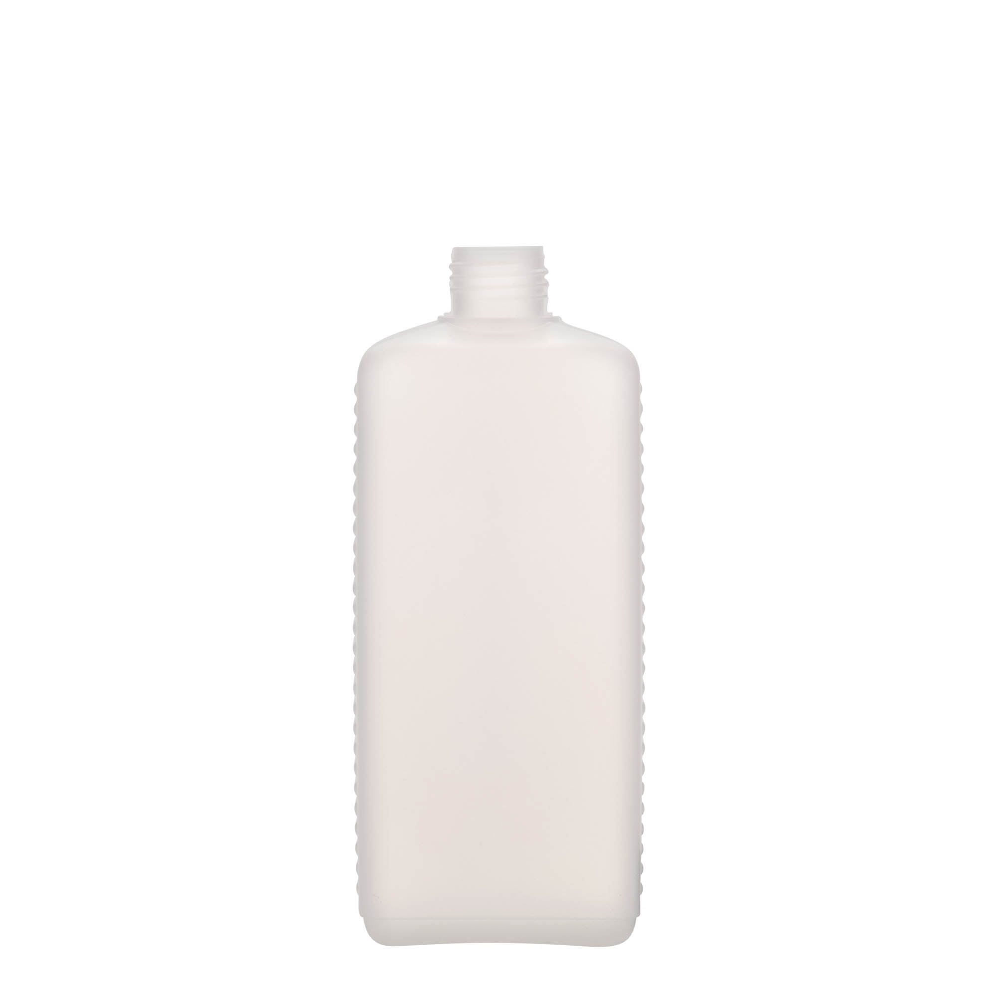 500 ml kanister boca, pravokutna, HDPE plastika, prirodna, otvor: DIN 25 EPE