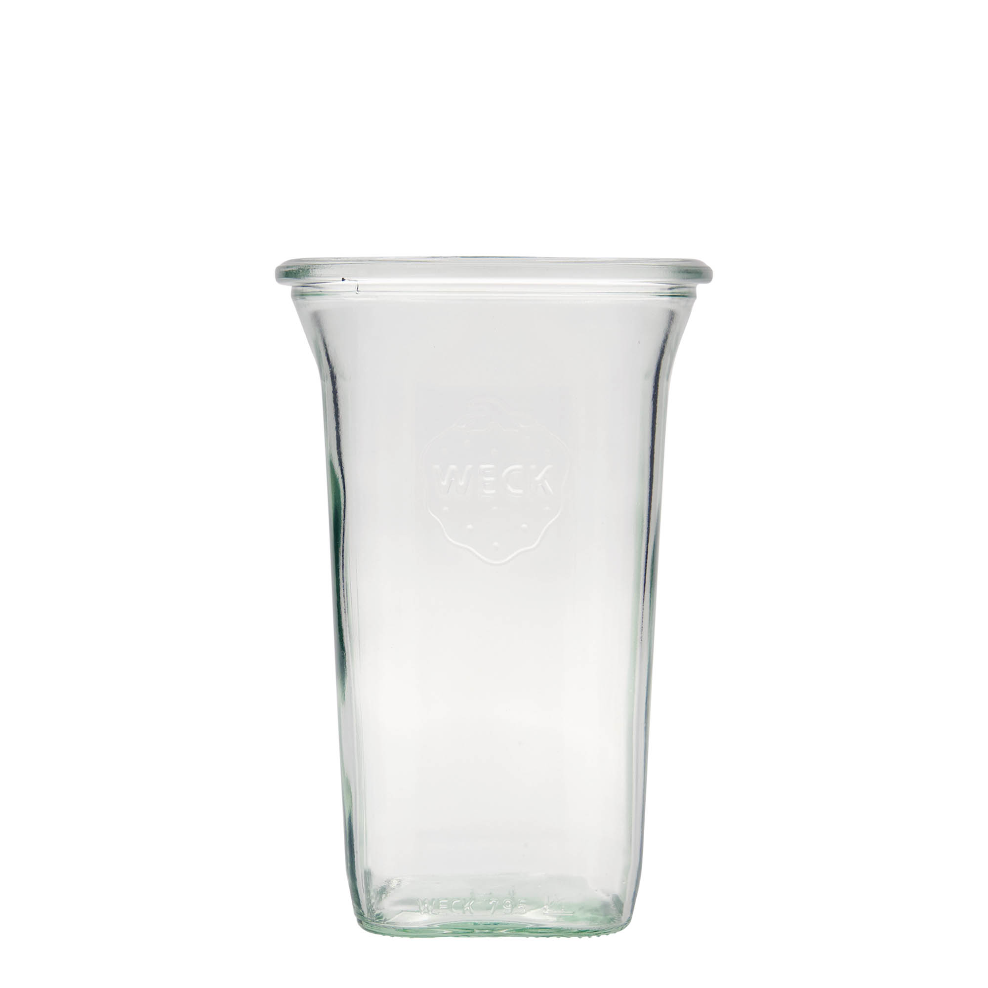 795 ml WECK Quadro staklenka, četvrtasta, otvor: okrugli rub