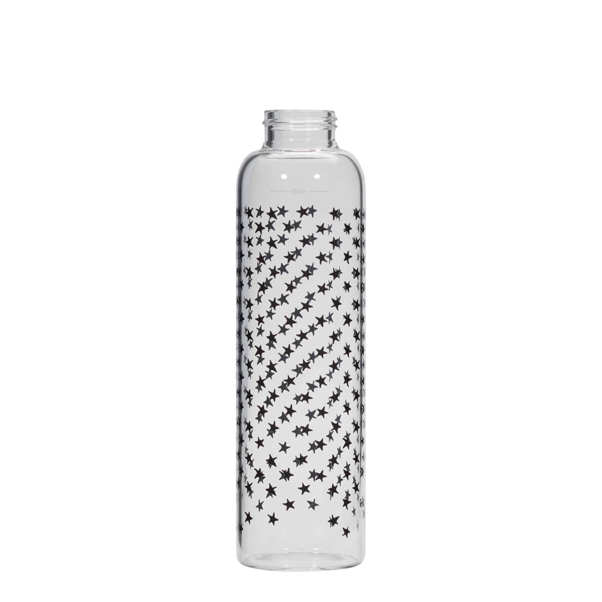 Boca za vodu 500 ml 'Perseus', motiv: crne zvijezde, otvor: navojni čep Boca za vodu 500 ml 'Perseus', motiv: crne zvijezde, otvor: navojni čep