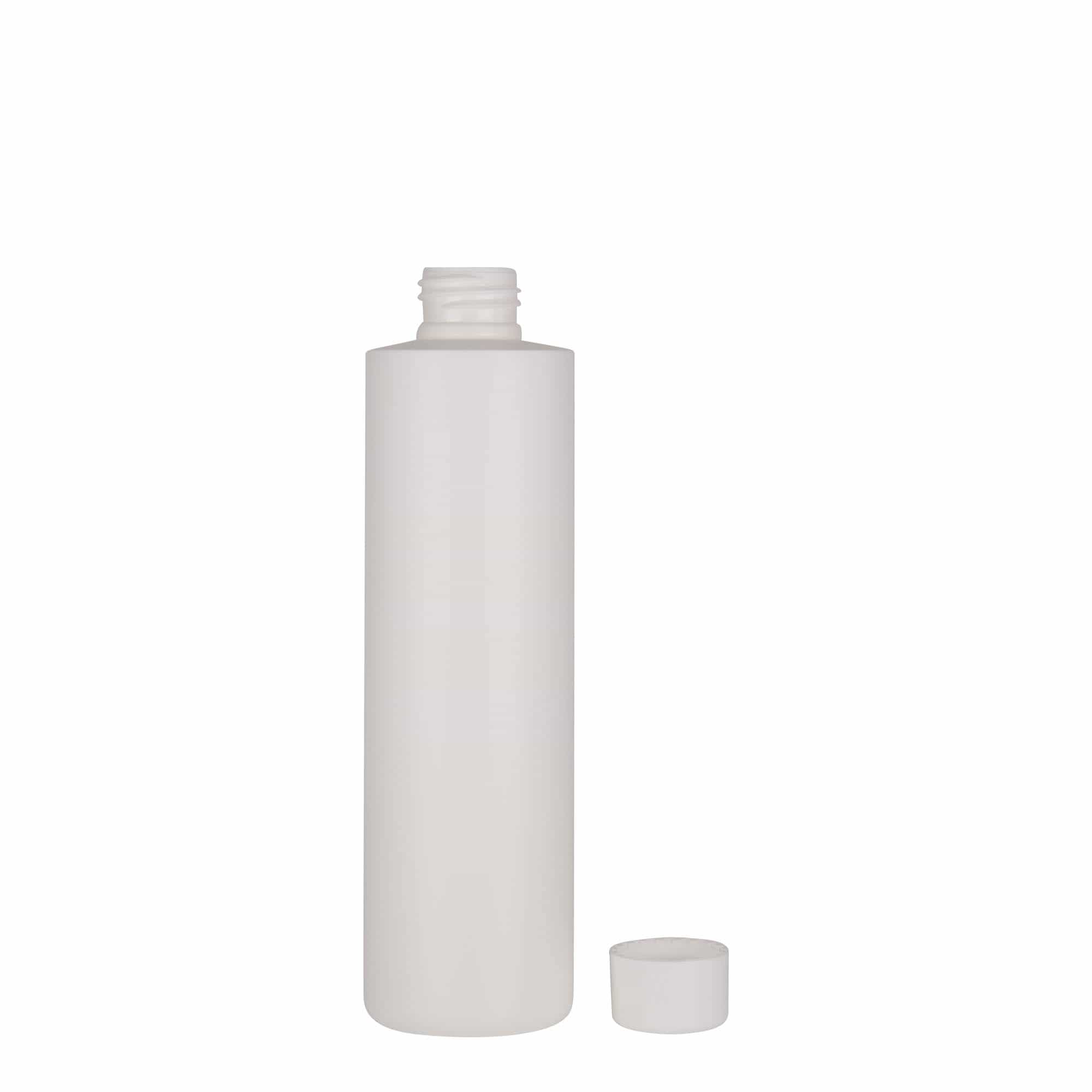 Plastična boca 250 ml 'Pipe', Green HDPE, bijela, otvor: GPI 24/410