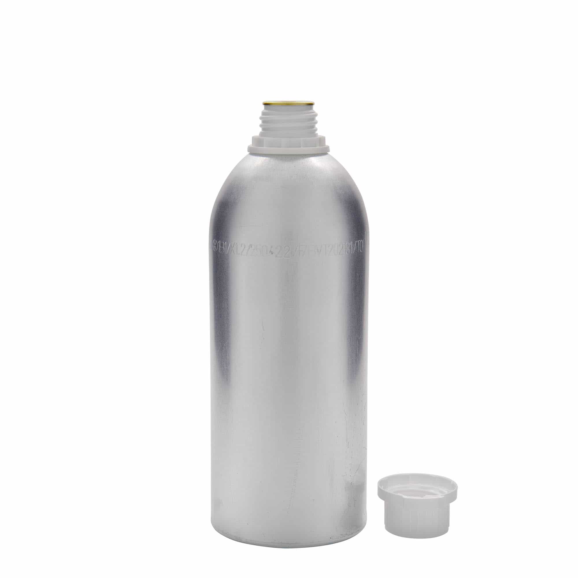 1100 ml aluminijska boca, metal, srebrna, otvor: DIN 32