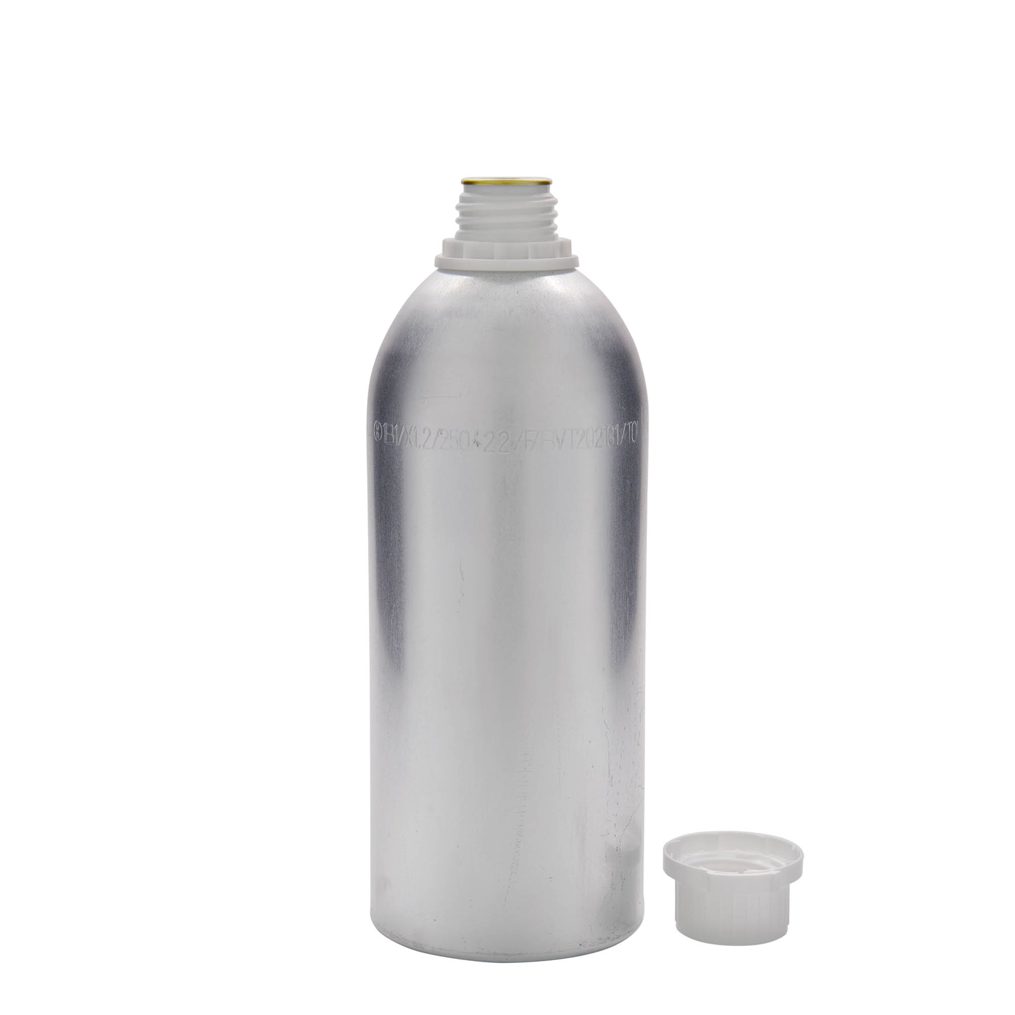 1100 ml aluminijska boca, metal, srebrna, otvor: DIN 32 1100 ml aluminijska boca, metal, srebrna, otvor: DIN 32