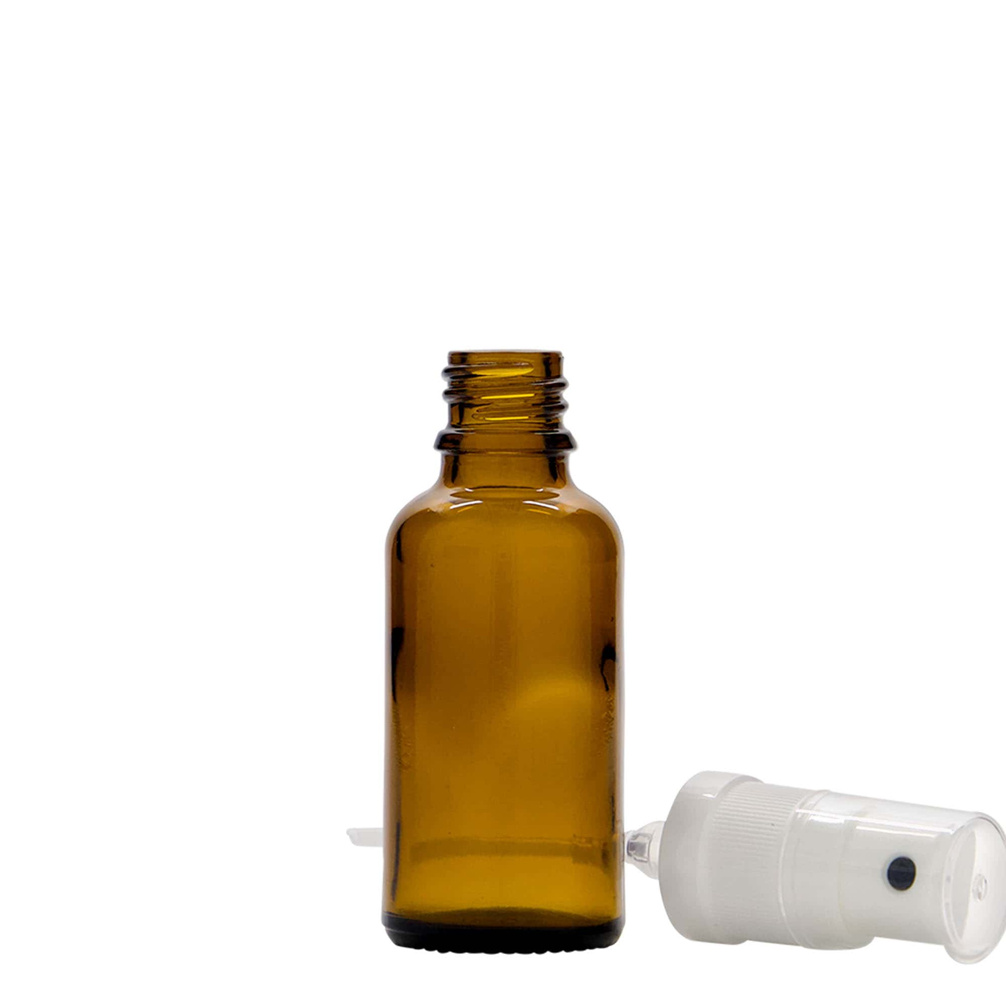 30 ml bočica za prskanje, medicinska, staklena, smeđa, grlo: DIN 18