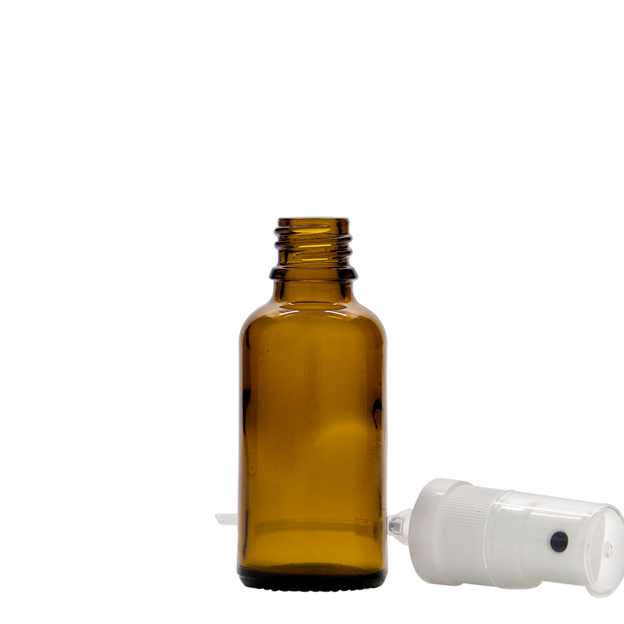 30 ml bočica za prskanje, medicinska, staklena, smeđa, grlo: DIN 18