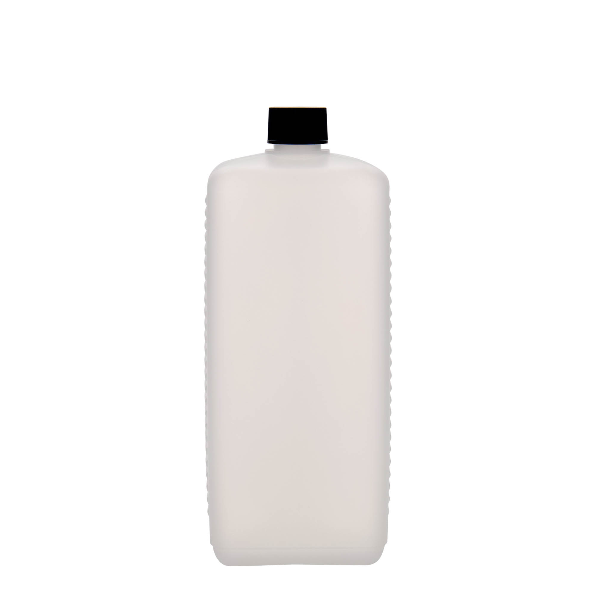 1.000 ml kanister boca, pravokutna, HDPE plastika, prirodna, grlo: DIN 25 EPE