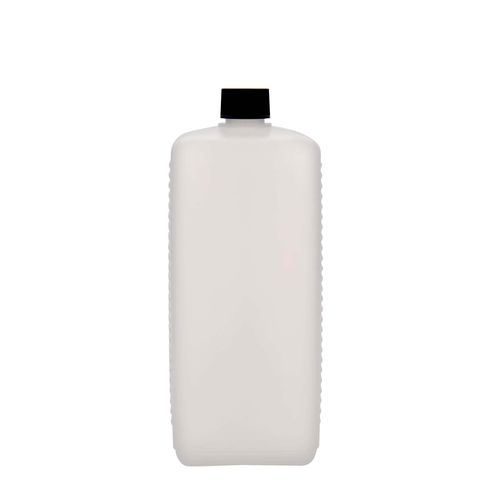 1.000 ml kanister boca, pravokutna, HDPE plastika, prirodna, grlo: DIN 25 EPE