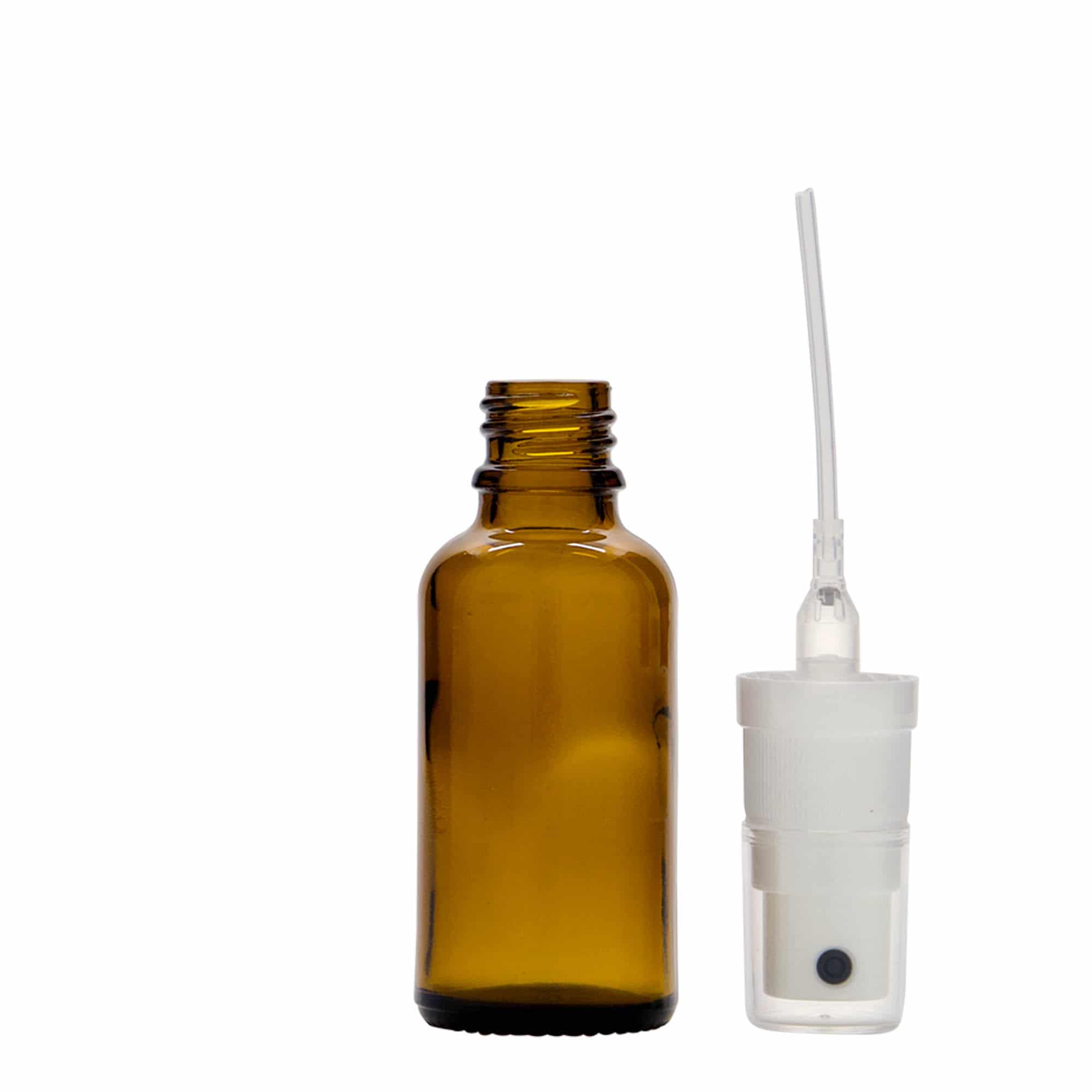 30 ml bočica za prskanje, medicinska, staklena, smeđa, grlo: DIN 18