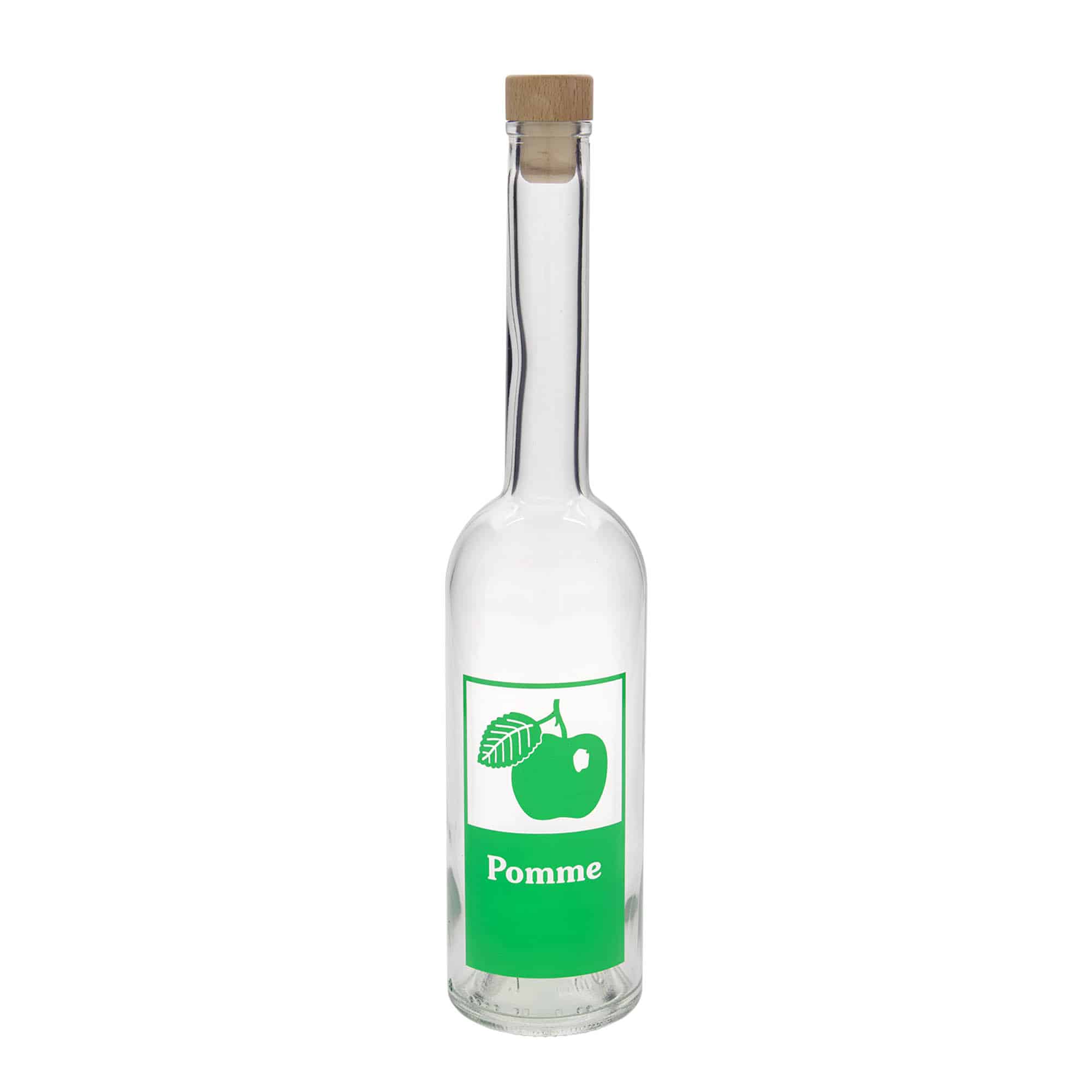 500 ml staklena boca 'Opera', motiv: jabuka, grlo: čep