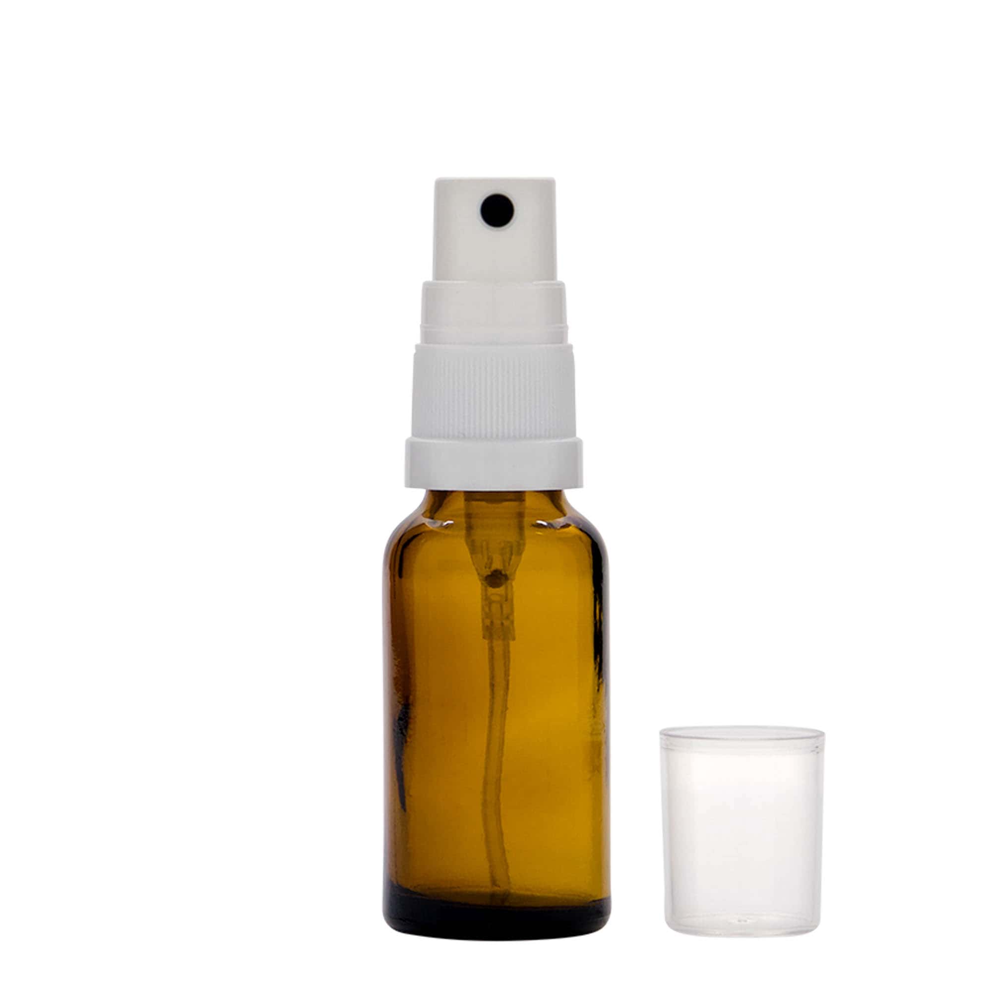 20 ml bočica za prskanje, medicinska, staklena, smeđa, grlo: DIN 18