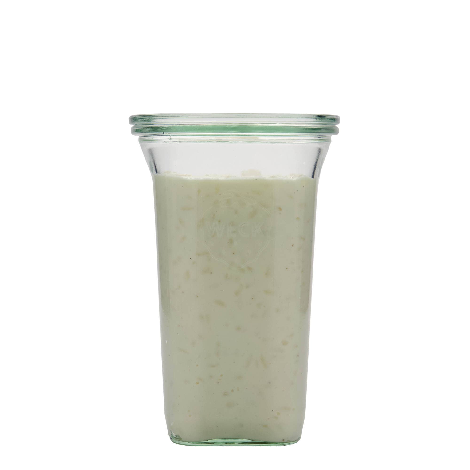 795 ml WECK Quadro staklenka, četvrtasta, otvor: okrugli rub