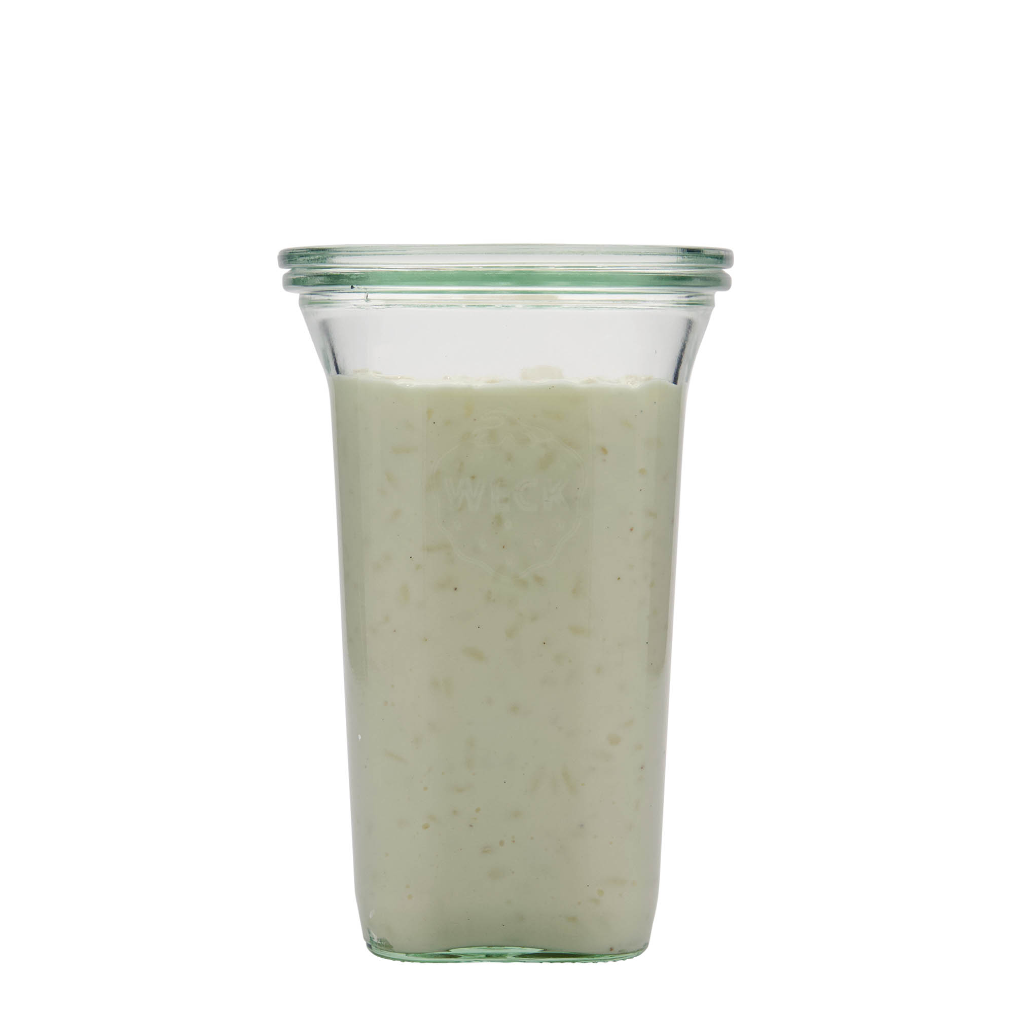 795 ml WECK Quadro staklenka, četvrtasta, otvor: okrugli rub