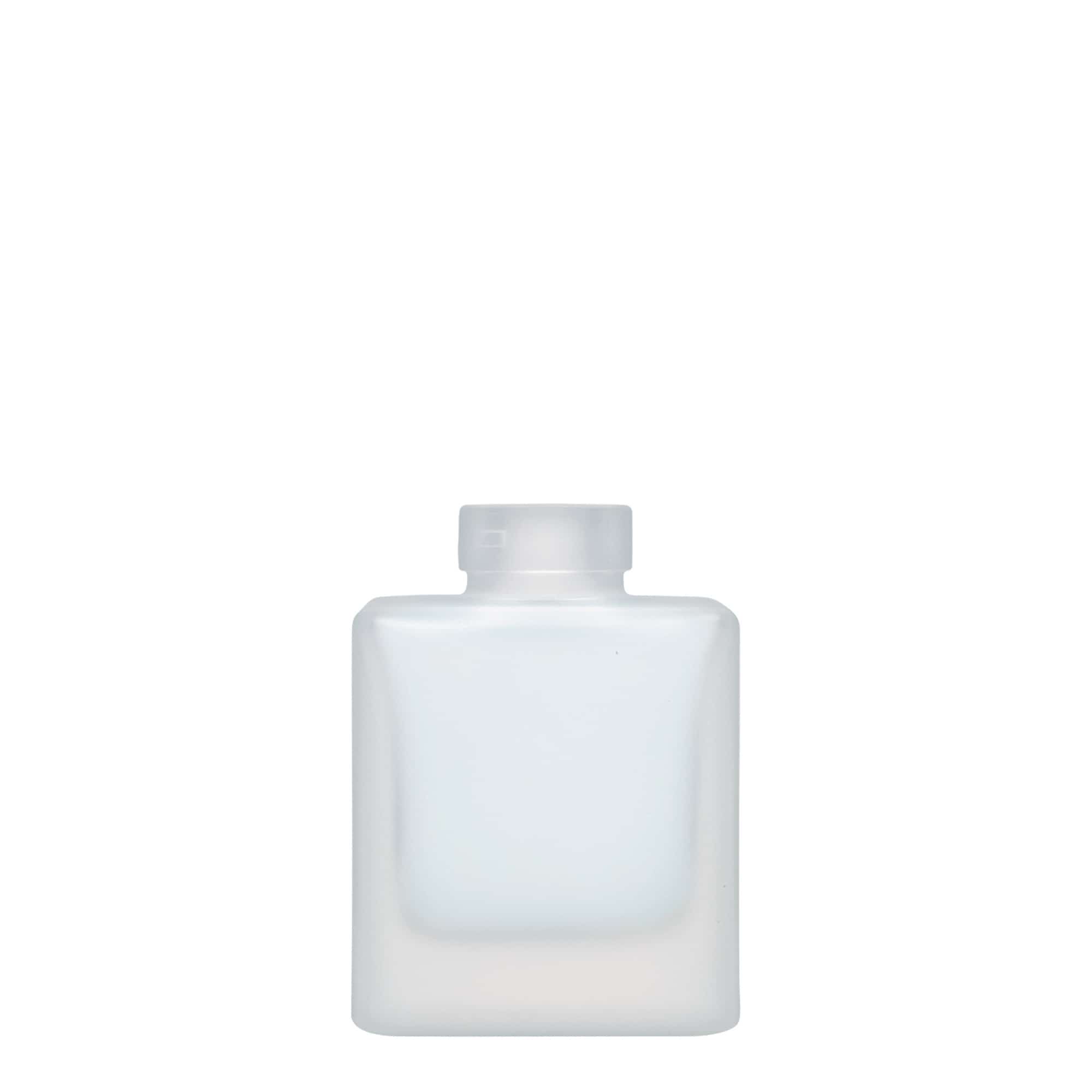 100 ml staklena boca 'Cube', kvadratna, zamrznuta, grlo: čep