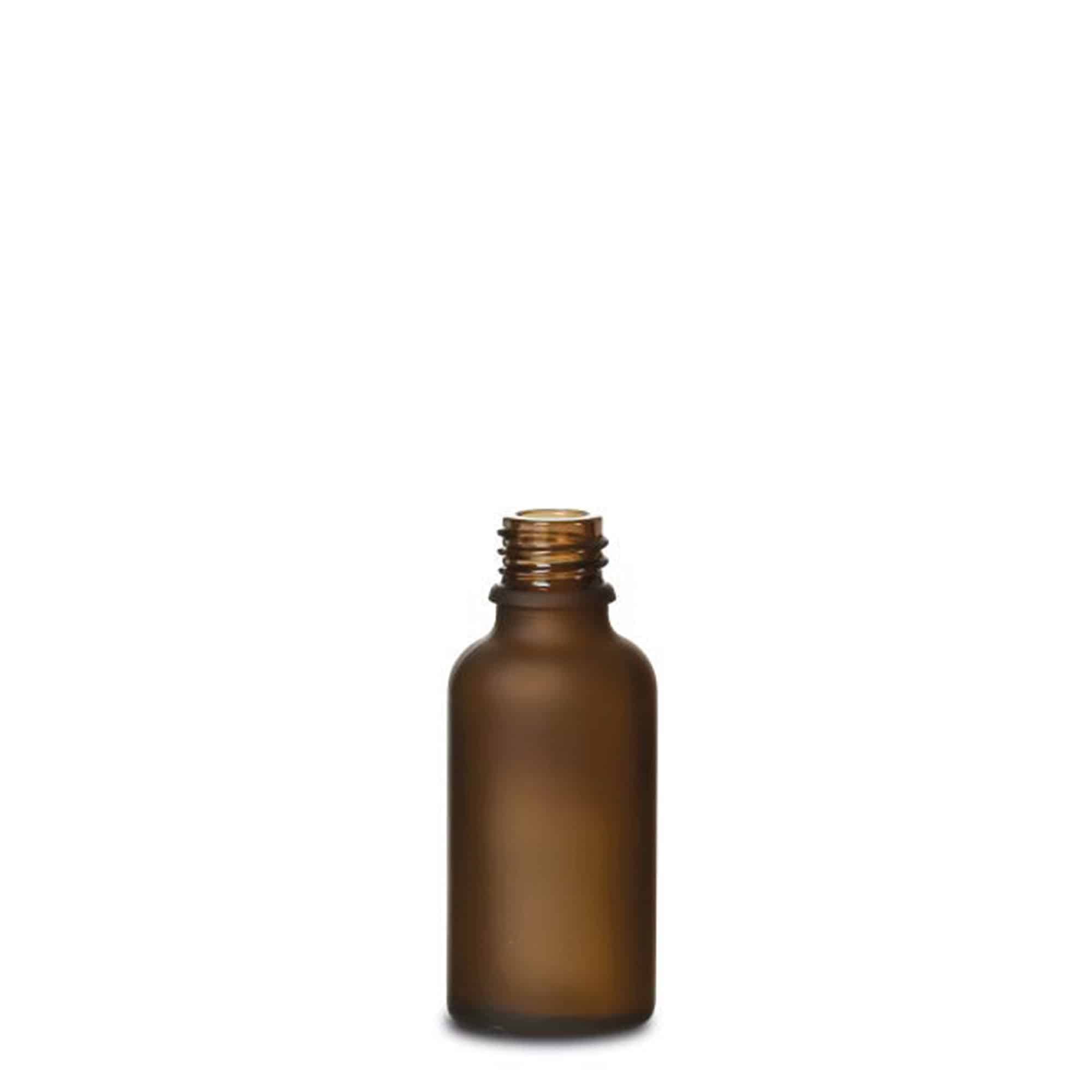 30 ml medicinska bočica, staklo, smeđa matirana, grlo: DIN 18