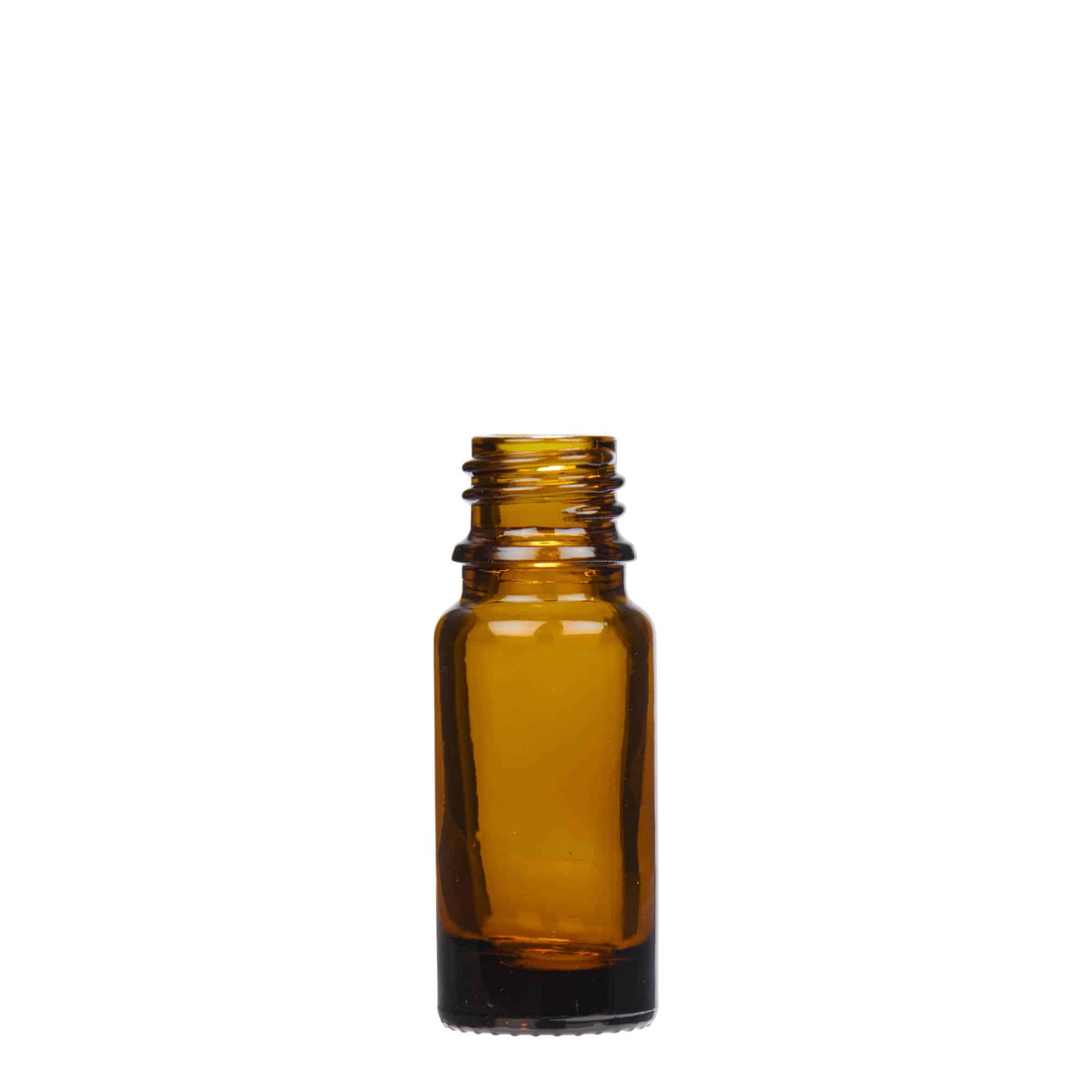 10 ml bočica s pipetom za medicinu, staklena, smeđa, grlo: DIN 18