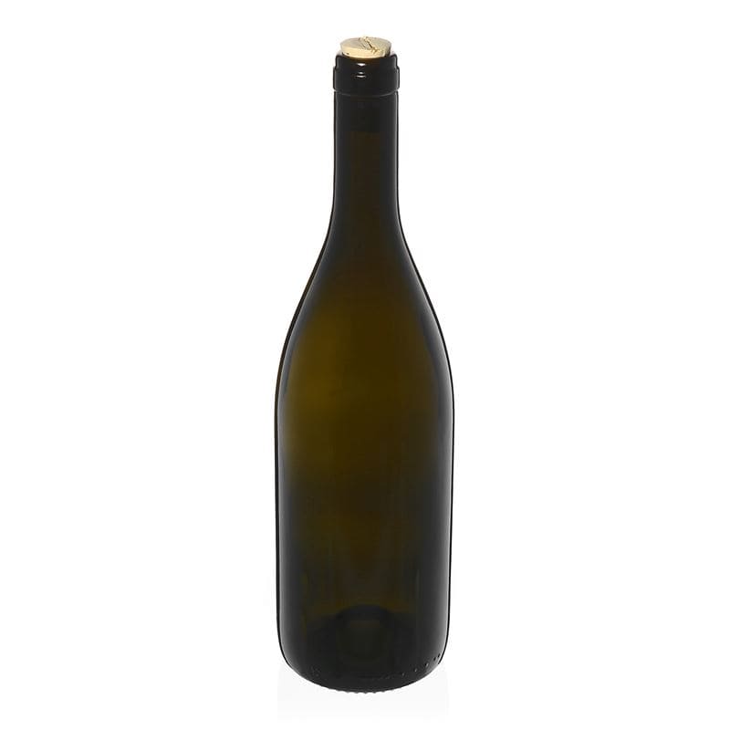 750 ml vinska boca 'Tiffany', antikno zelena, grlo: pluta