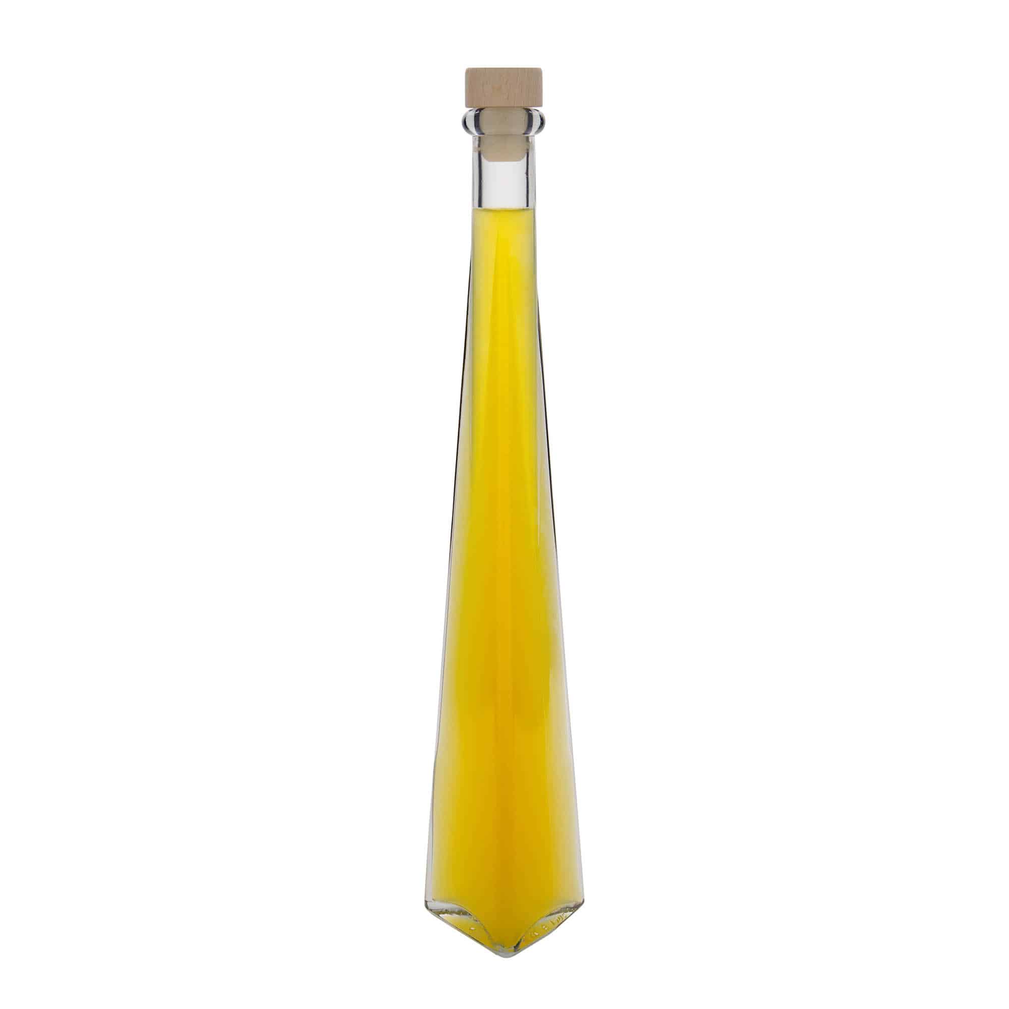 200 ml staklena boca 'Dama Triangolore', trokutasta, otvor: plutajući čep