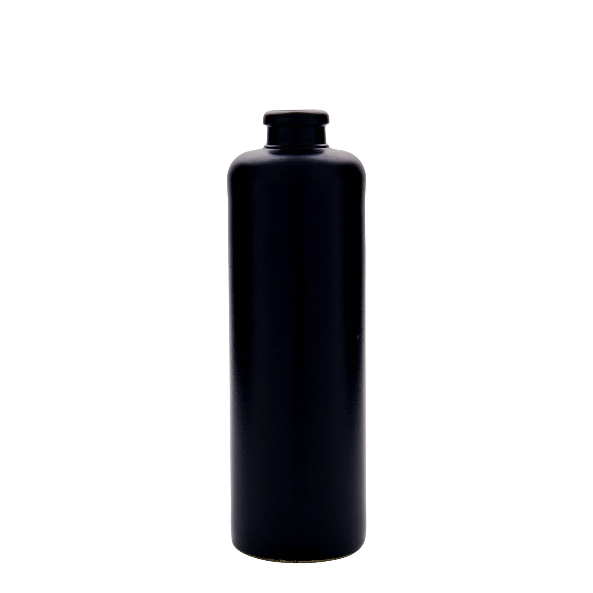 500 ml vrč od gline, kamenina, crni, otvor: pluta