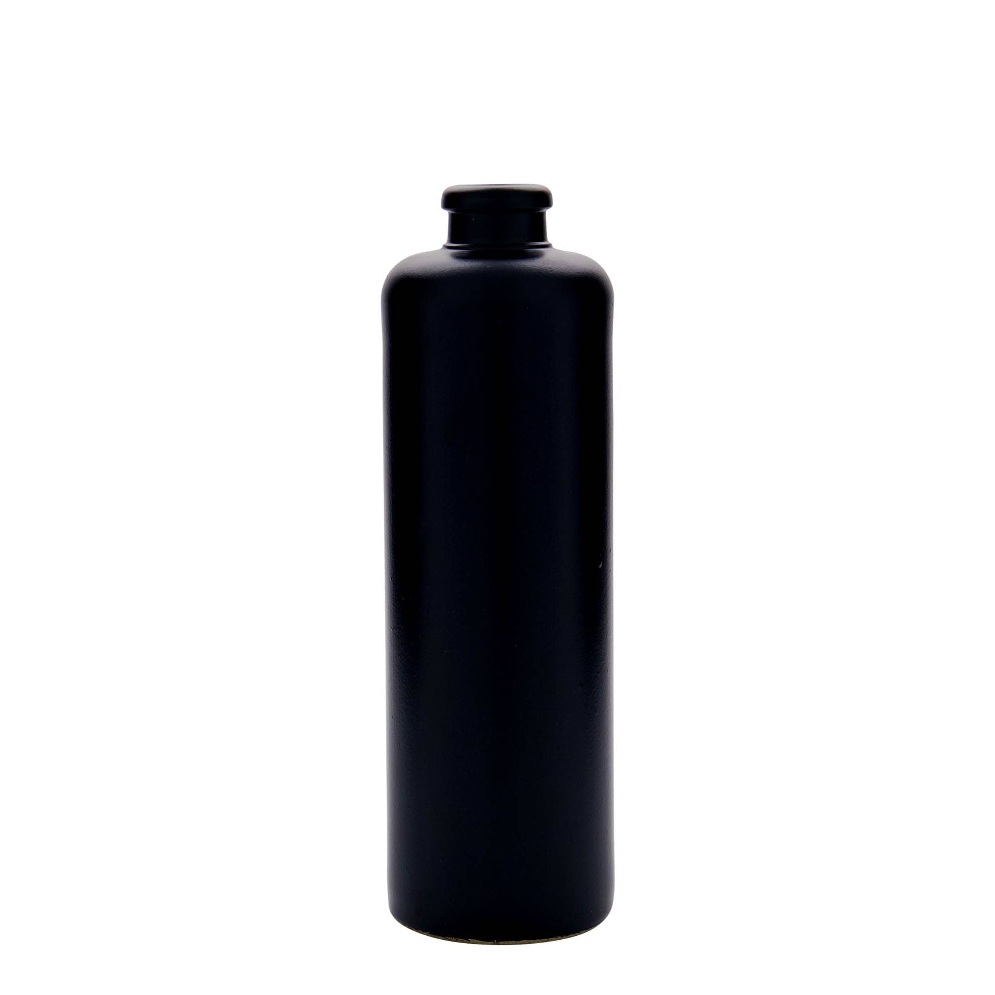 500 ml vrč od gline, kamenina, crni, otvor: pluta